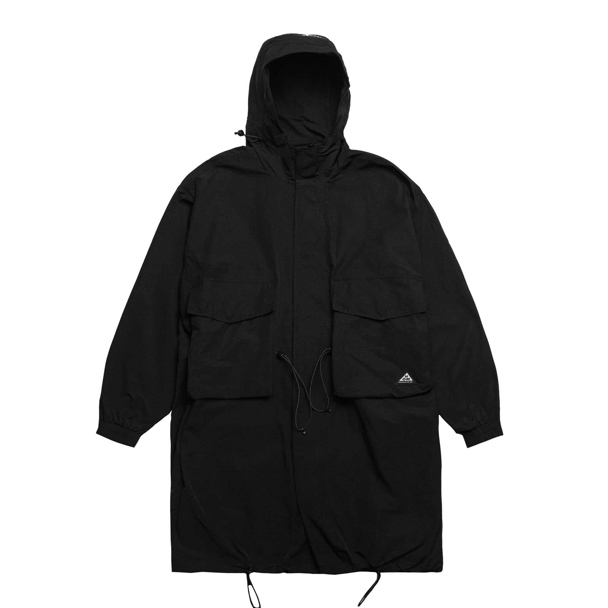HOMME+ Cargo Pocket Trench Coat Black