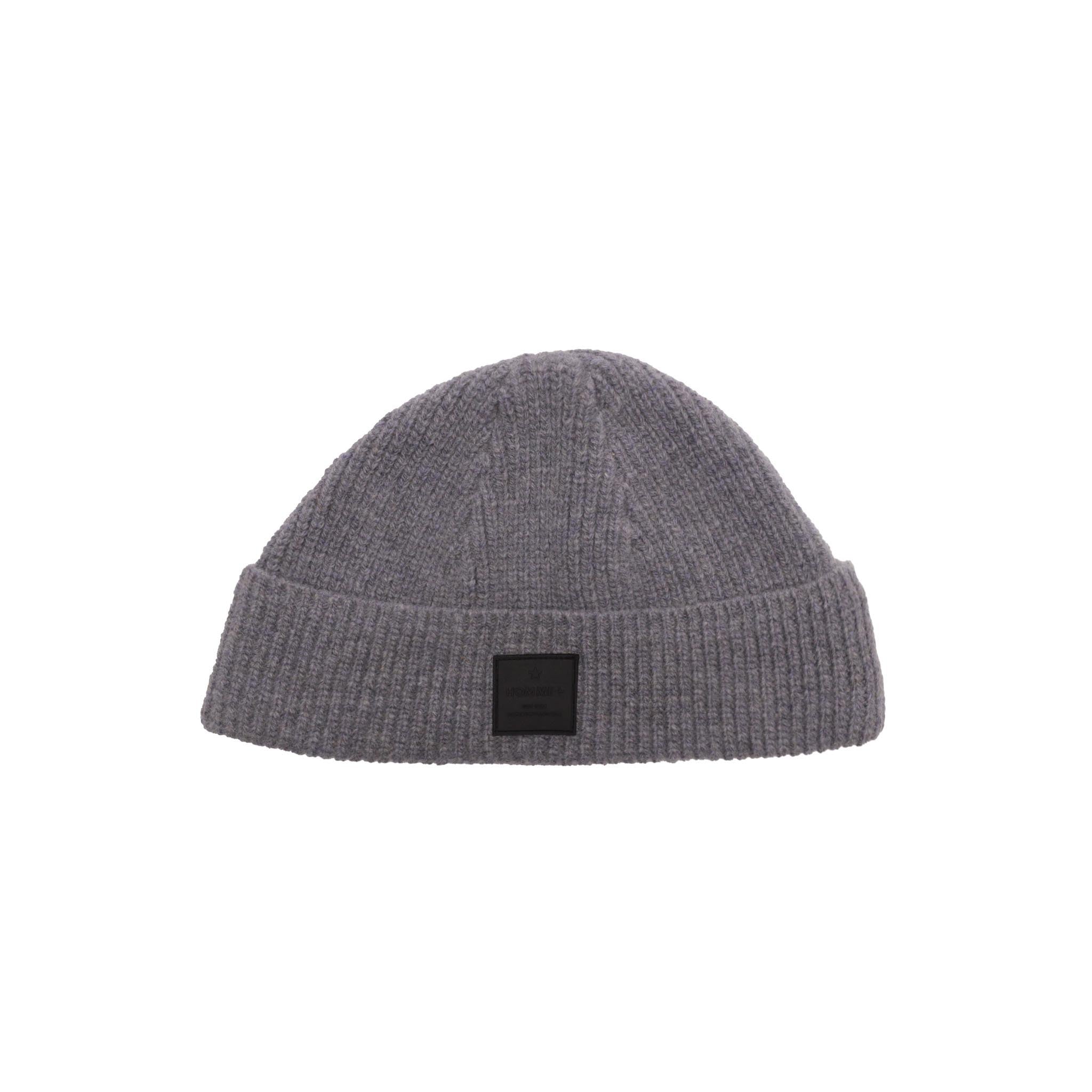 HOMME+ Patch Beanie Grey
