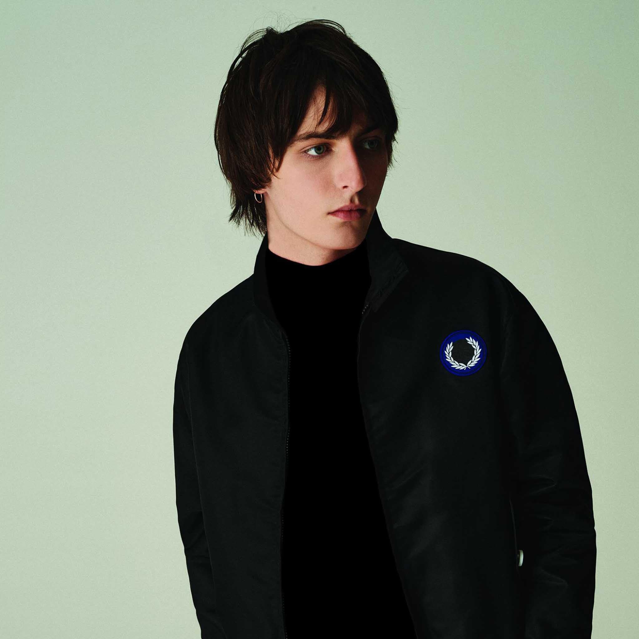 Fred Perry x Raf Simons Patched Harrington Jacket Black SNEAKERBOX