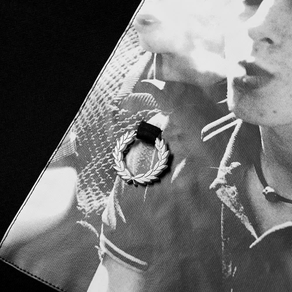 Fred Perry x Raf Simons Printed Patch Hoodie Black