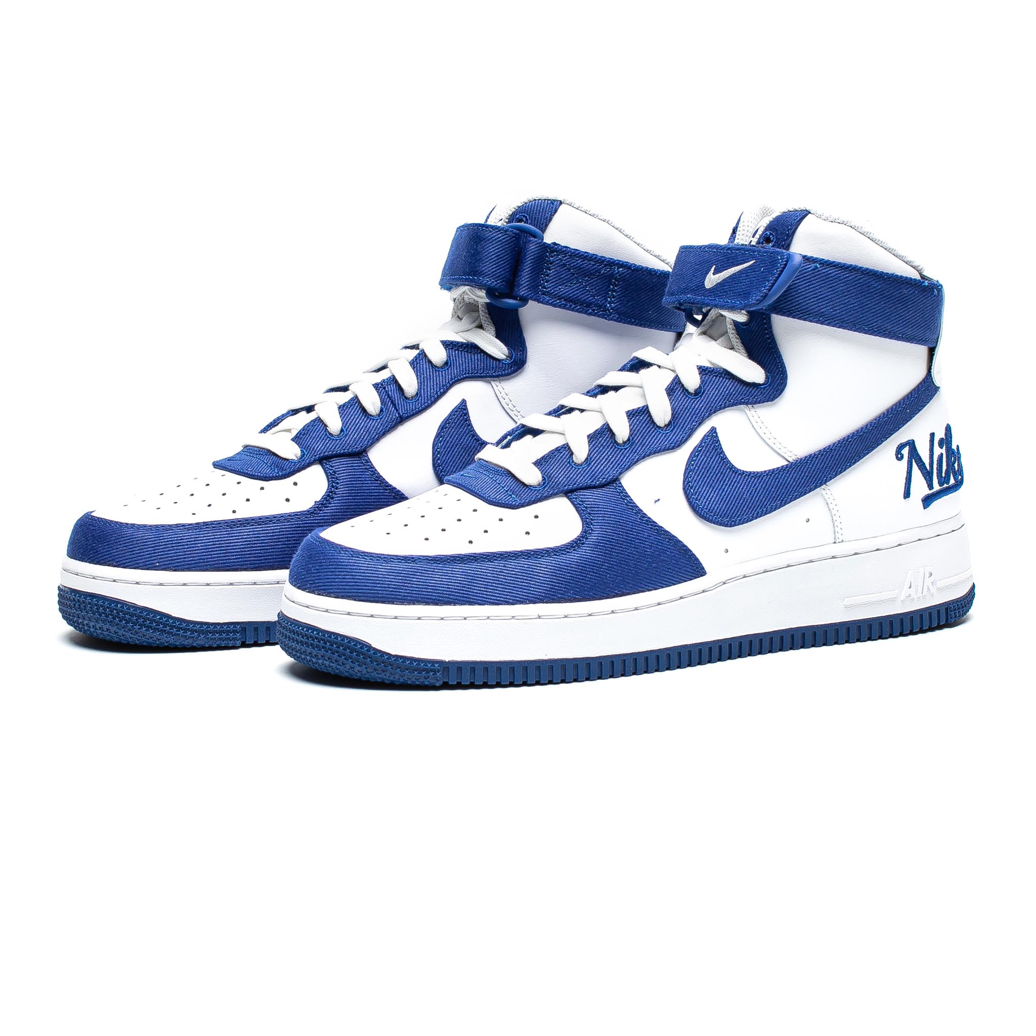 Nike Air Force 1 High EMB Dodgers Color : White/Rush Blue/Rush