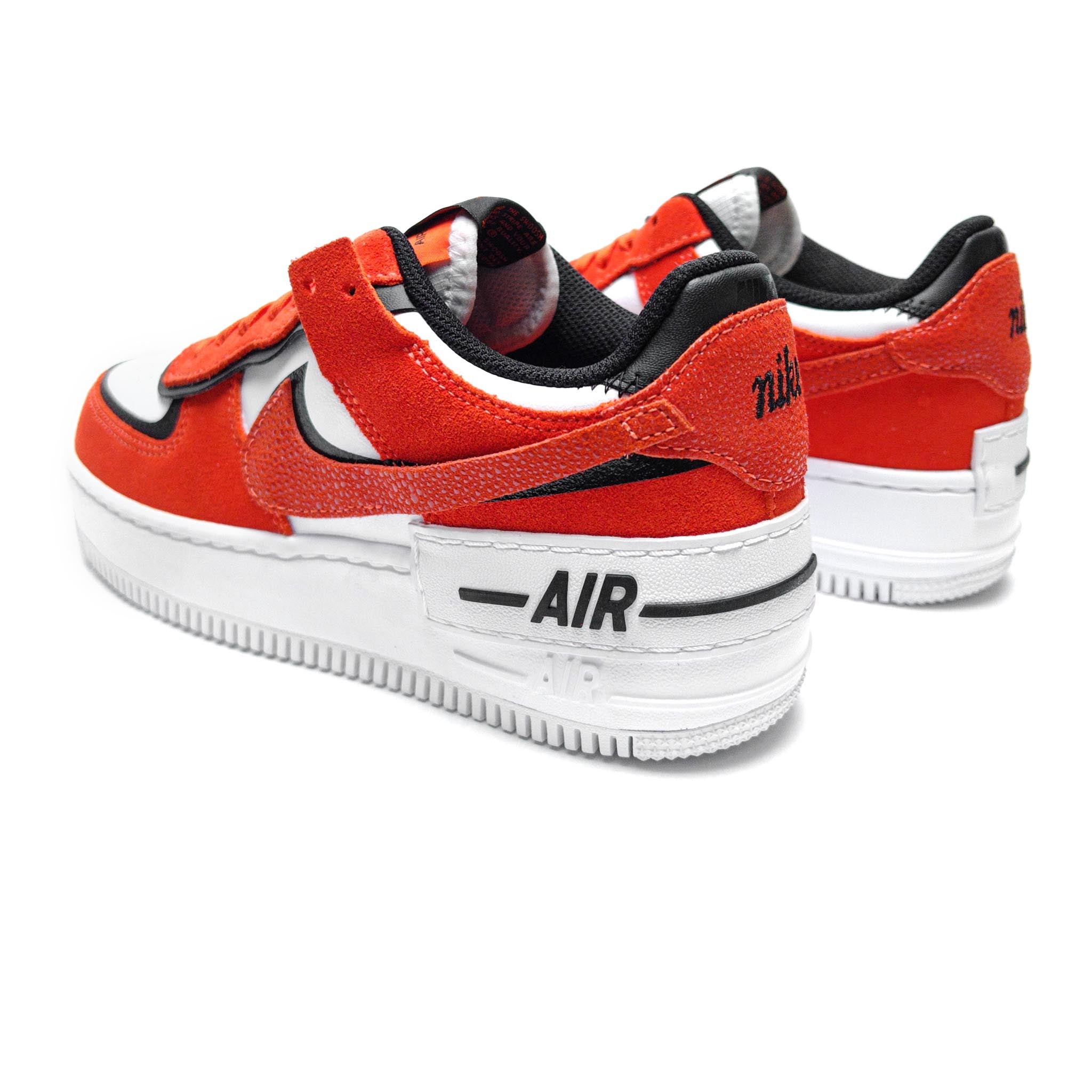 Nike Air Force 1 Shadow Women's Rush Orange Black White Shoes NEW DQ8586-800