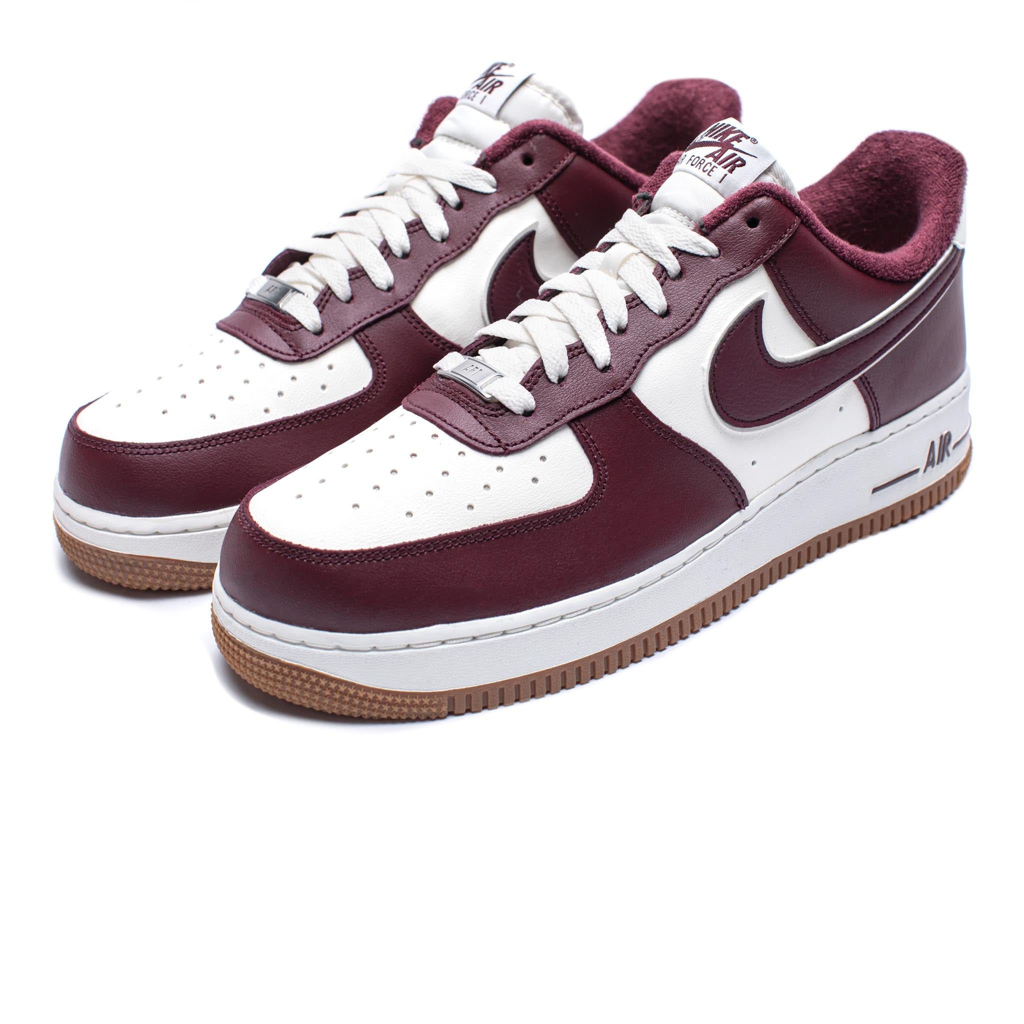 Mens Size 10.5 Nike Air Force 1 07 LV8 College Pack Sail Maroon