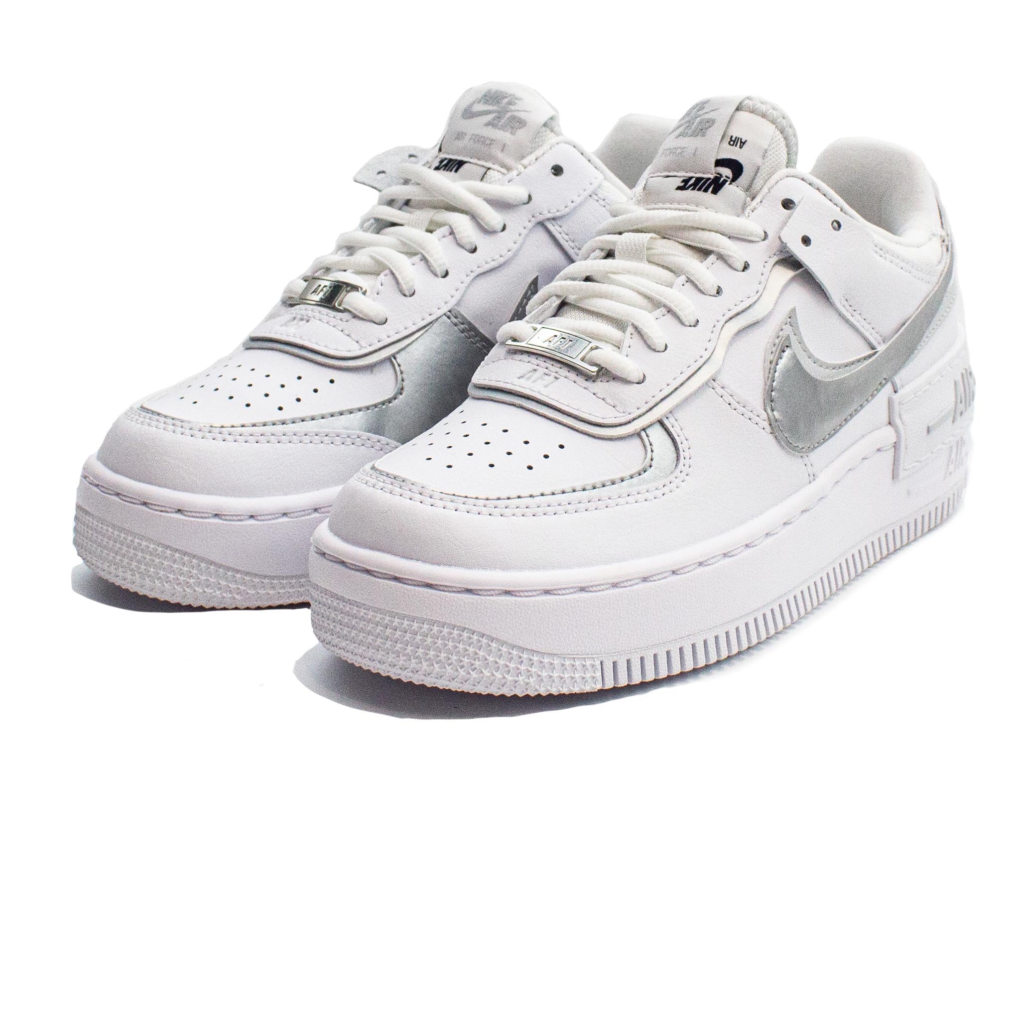 Air Force Mit Silber AF1 Lace Tags: Lace Tags In Silber Mit AF1