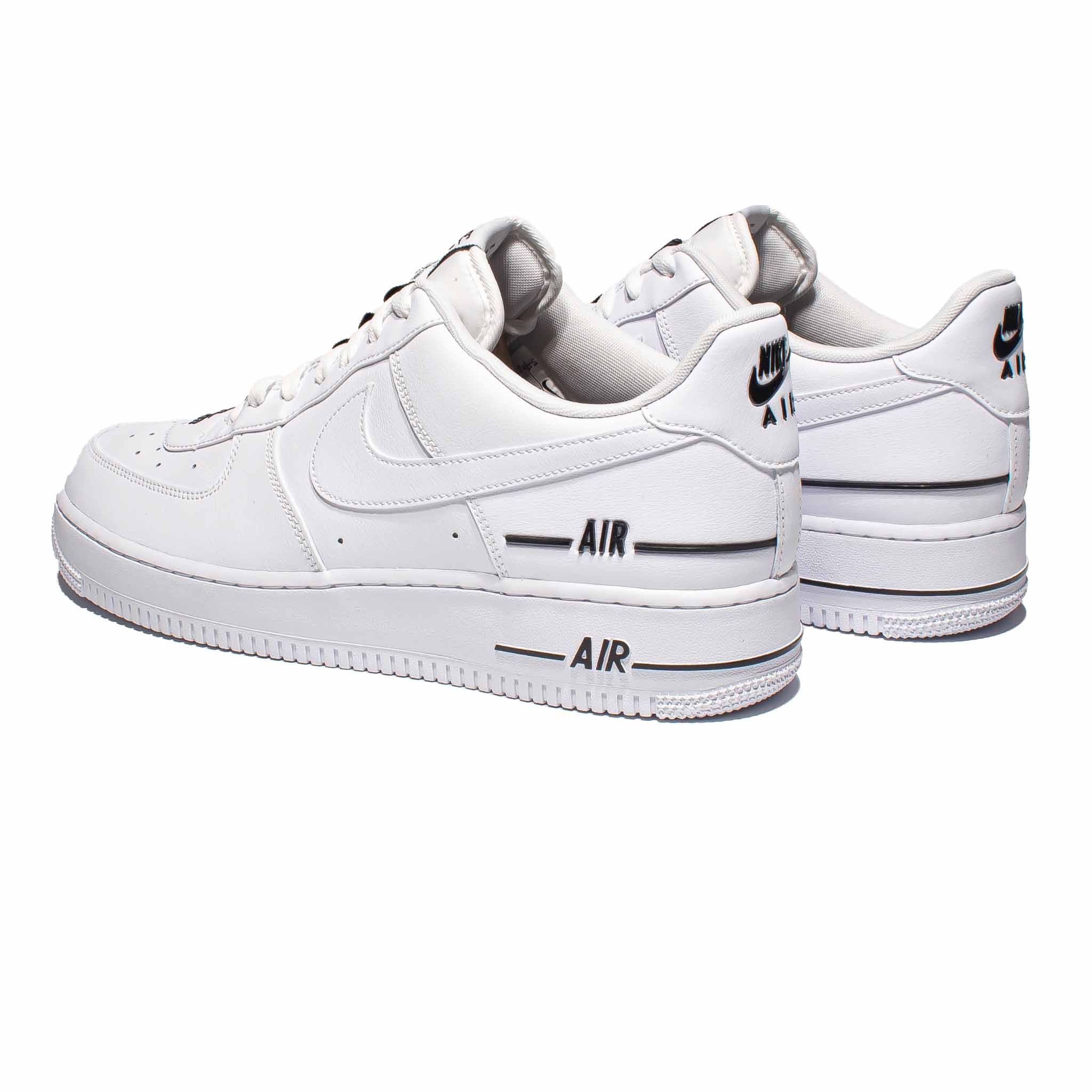 Nike Air Force 1 07 LV8 3 Double Air White Black Men Size 10 (CJ1379-100)