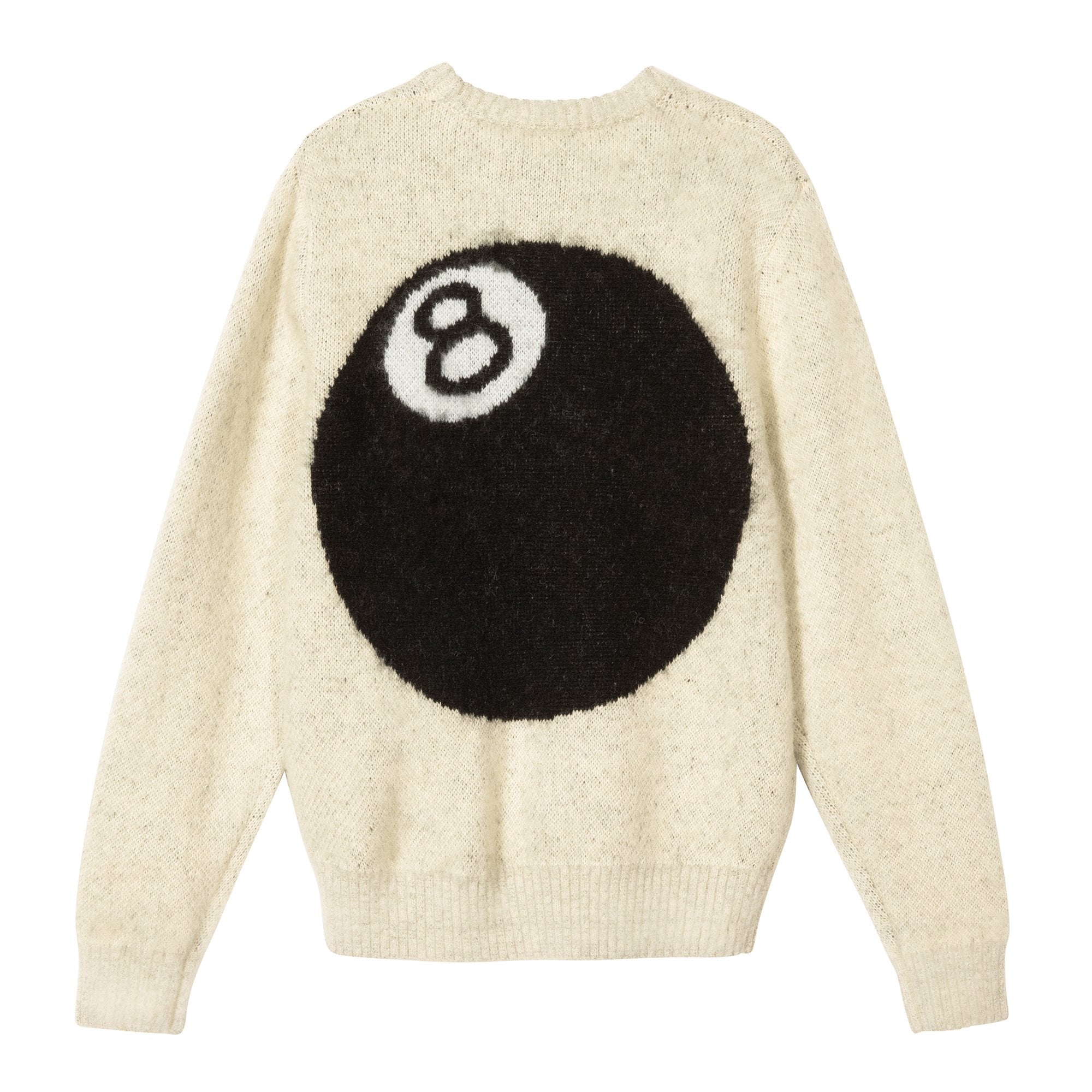 Stussy 8 Ball Heavy Brushed Mohair Sweater Cream | SNEAKERBOX