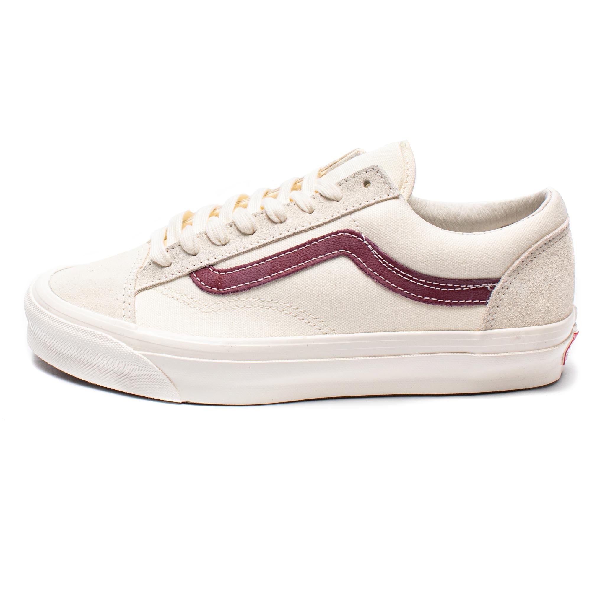 White and burgundy vans Clearance