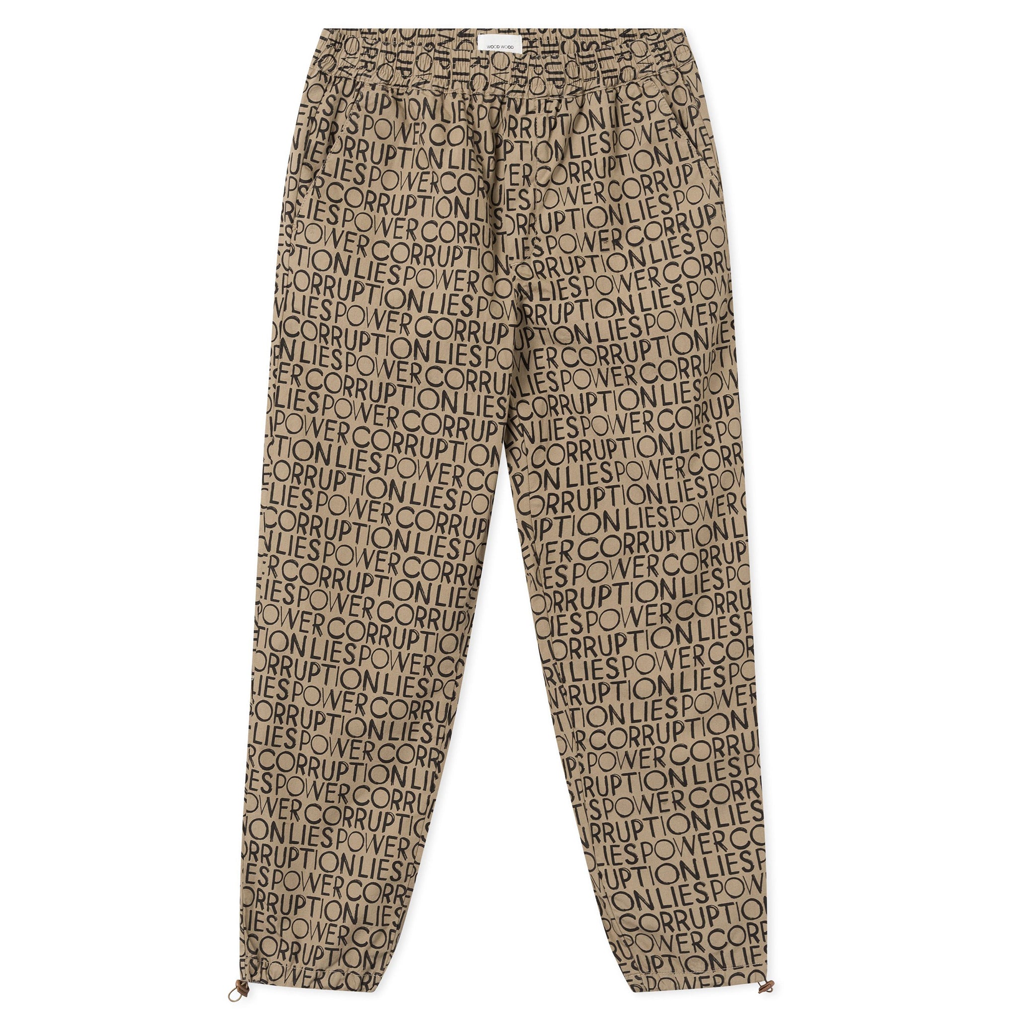 Wood Wood Halsey Trousers Taupe All Over Print