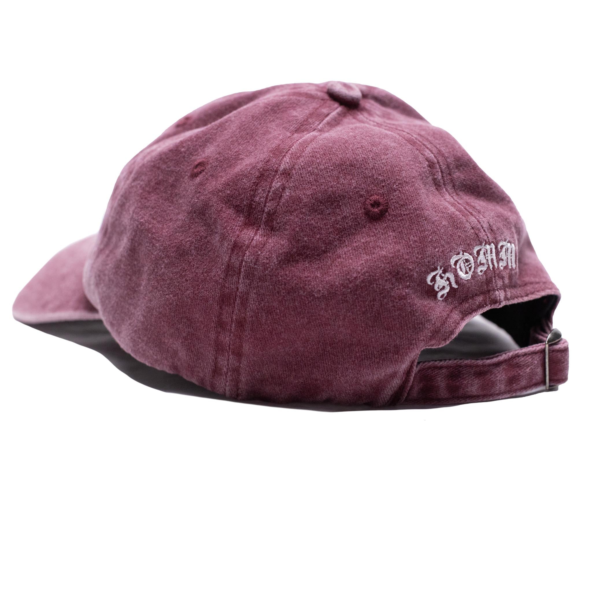 HOMME+ Old English Acid Wash Cap Red