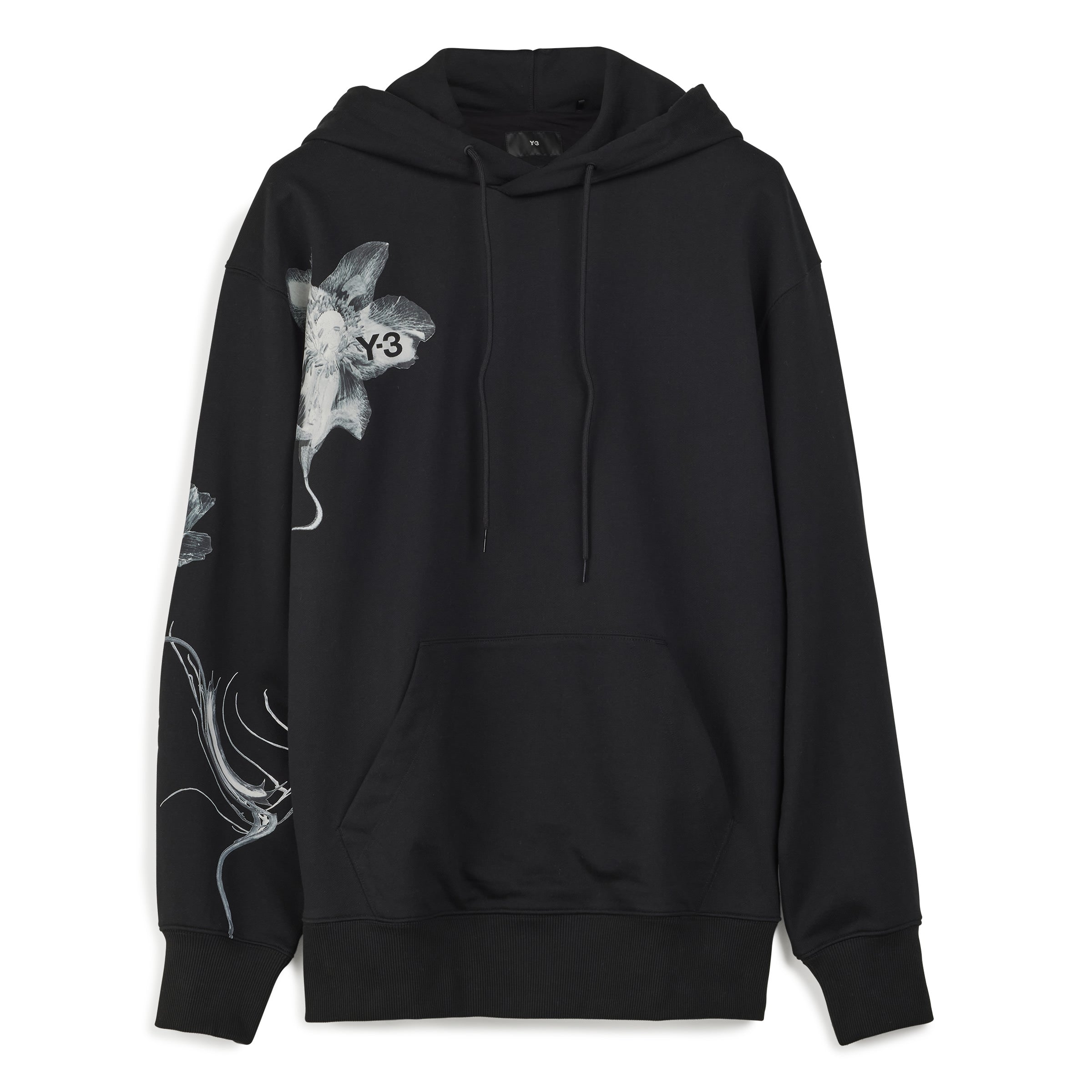 ADIDAS Y-3 Graphic French Terry Hoodie Black