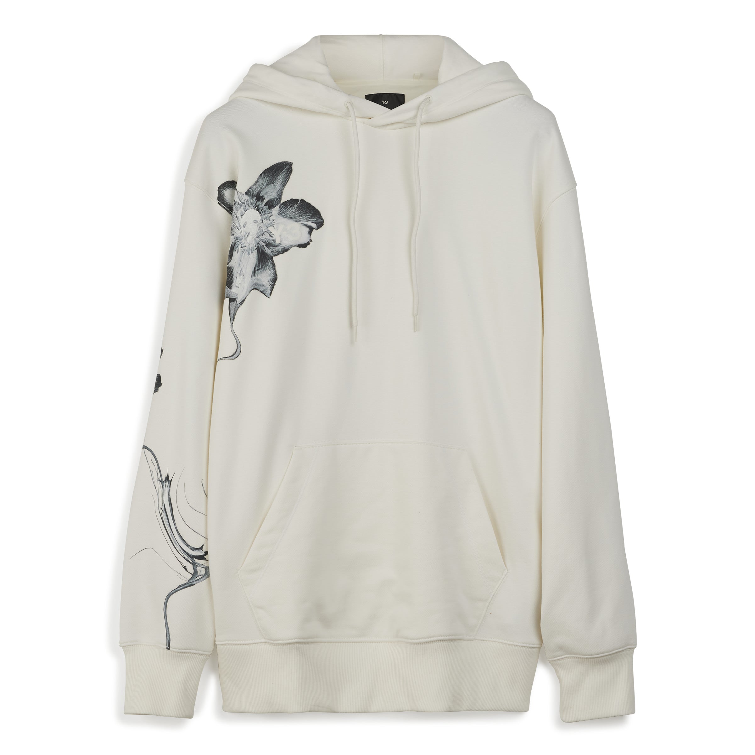 ADIDAS Y-3 Graphic French Terry Hoodie Off White