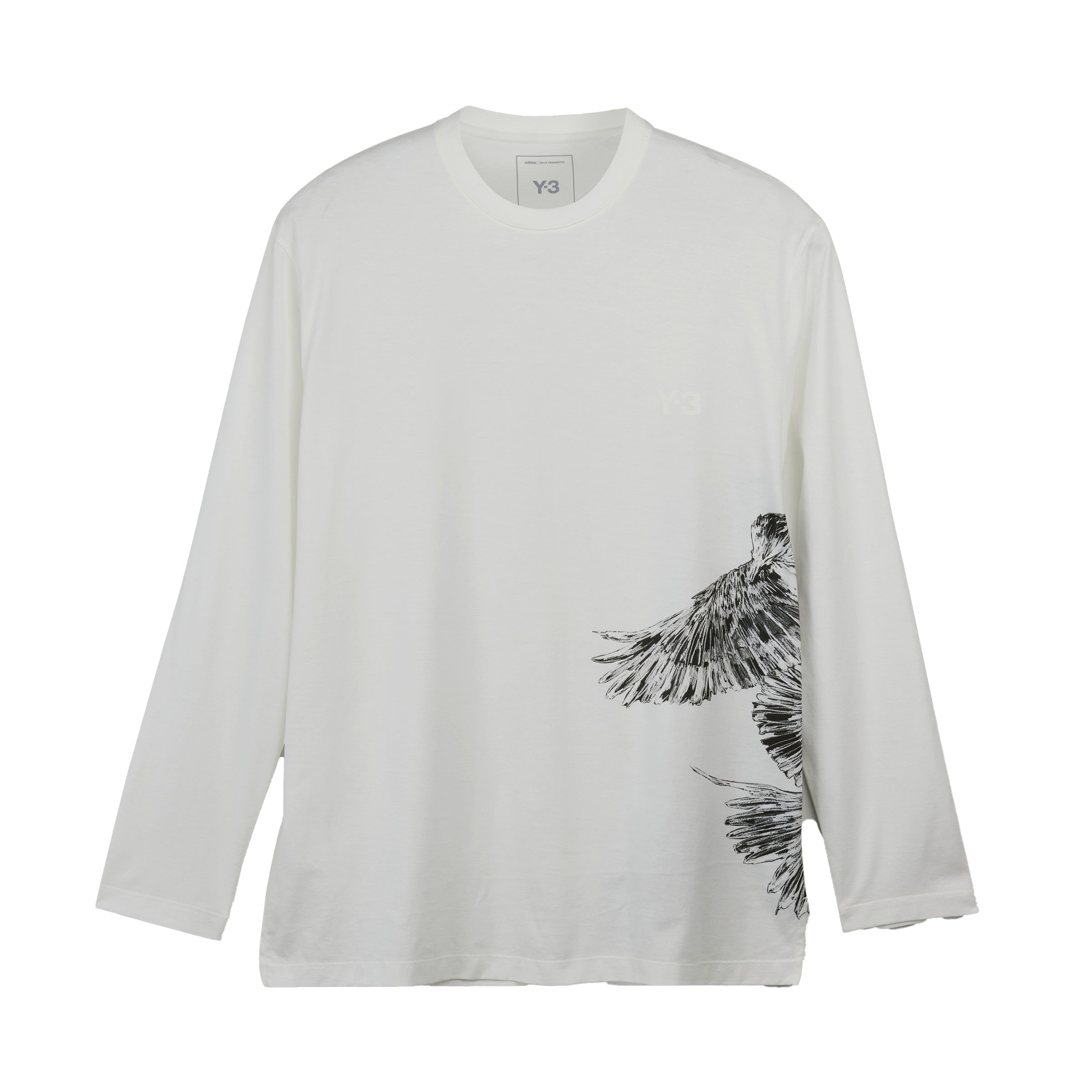 ADIDAS Y-3 Graphic LS Tee White