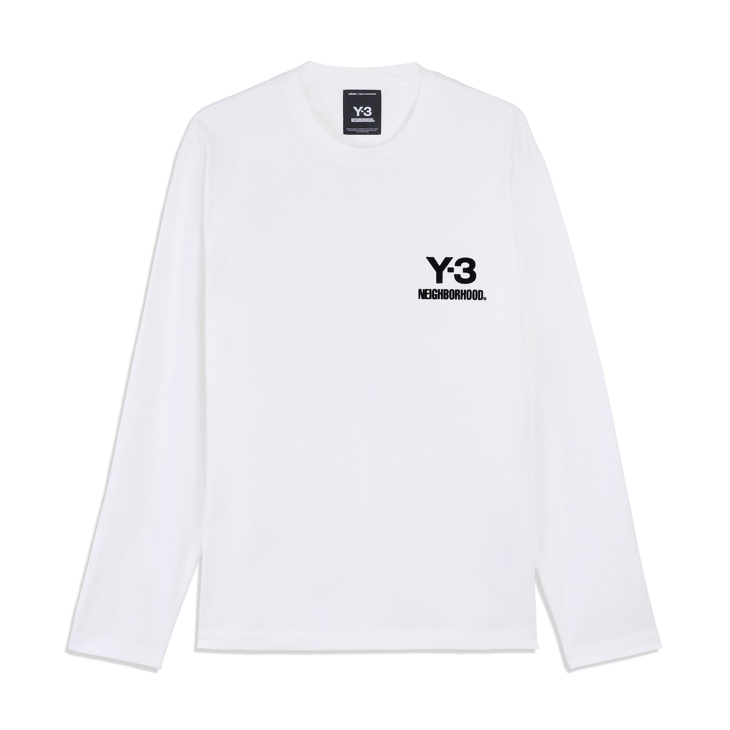ADIDAS Y-3 x Neighborhood Logo LS Tee White