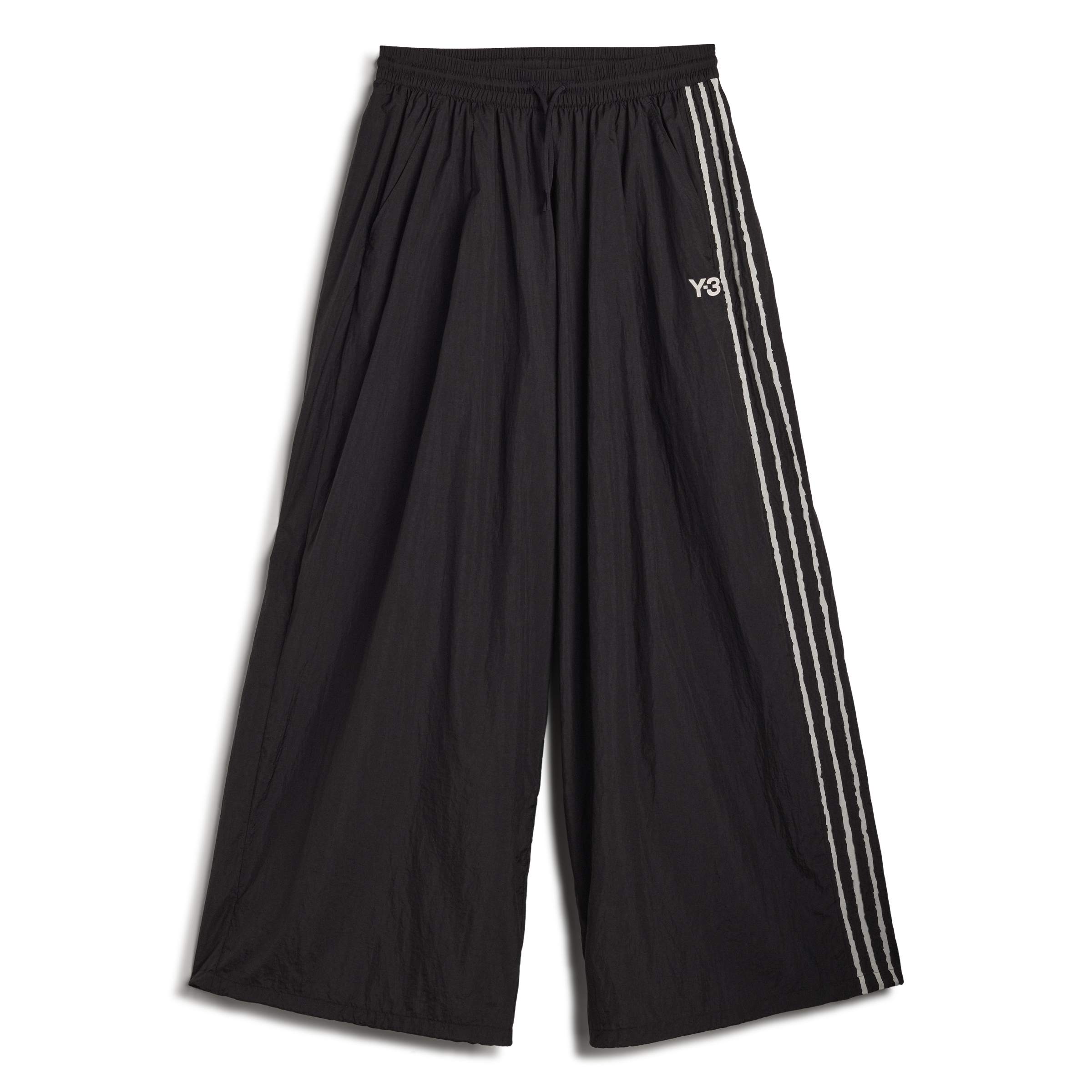 ADIDAS Y-3 Raw Edge 3 Stripes Wide Pant Black
