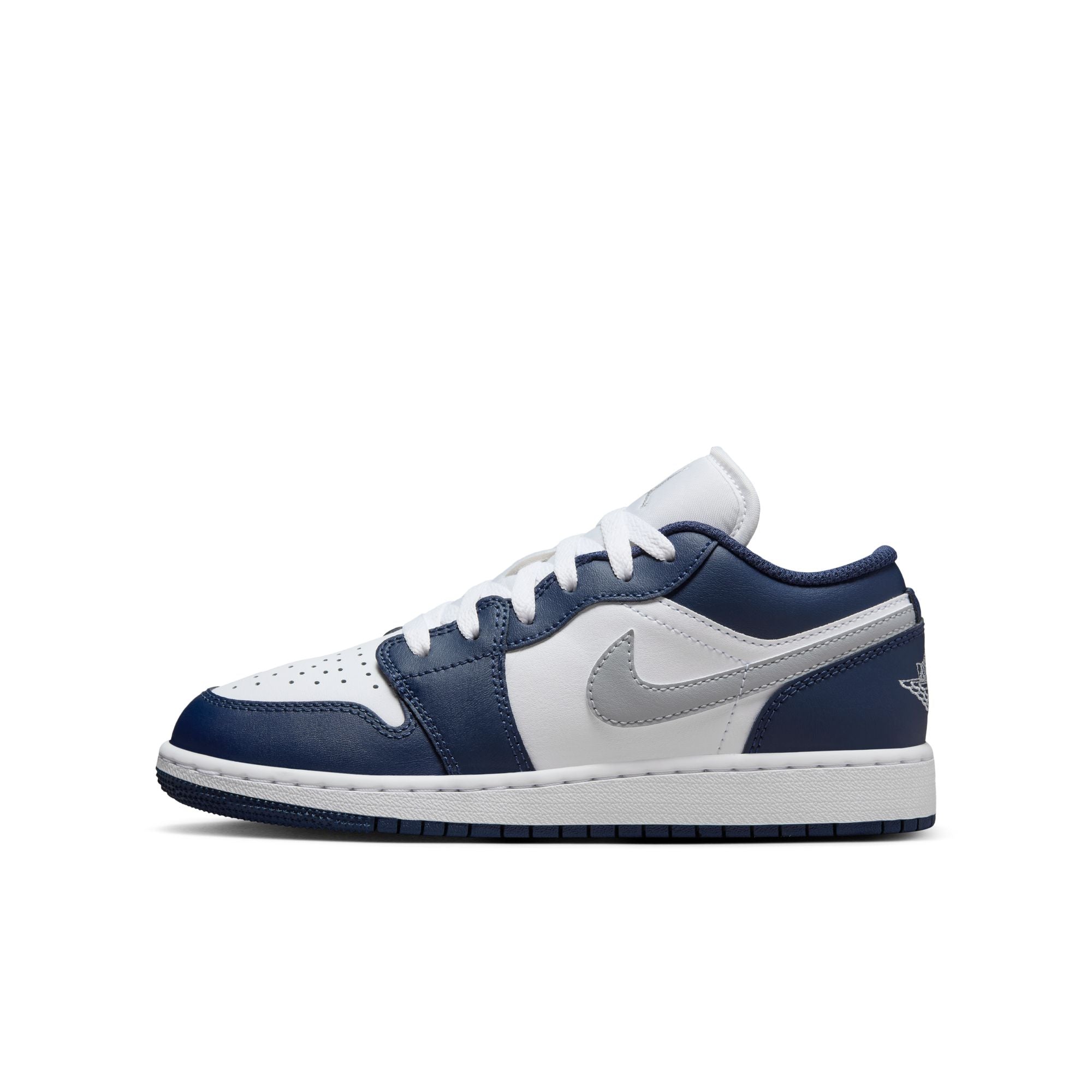 Air Jordan 1 Low (GS) 'White/Wolf Grey/Midnight'