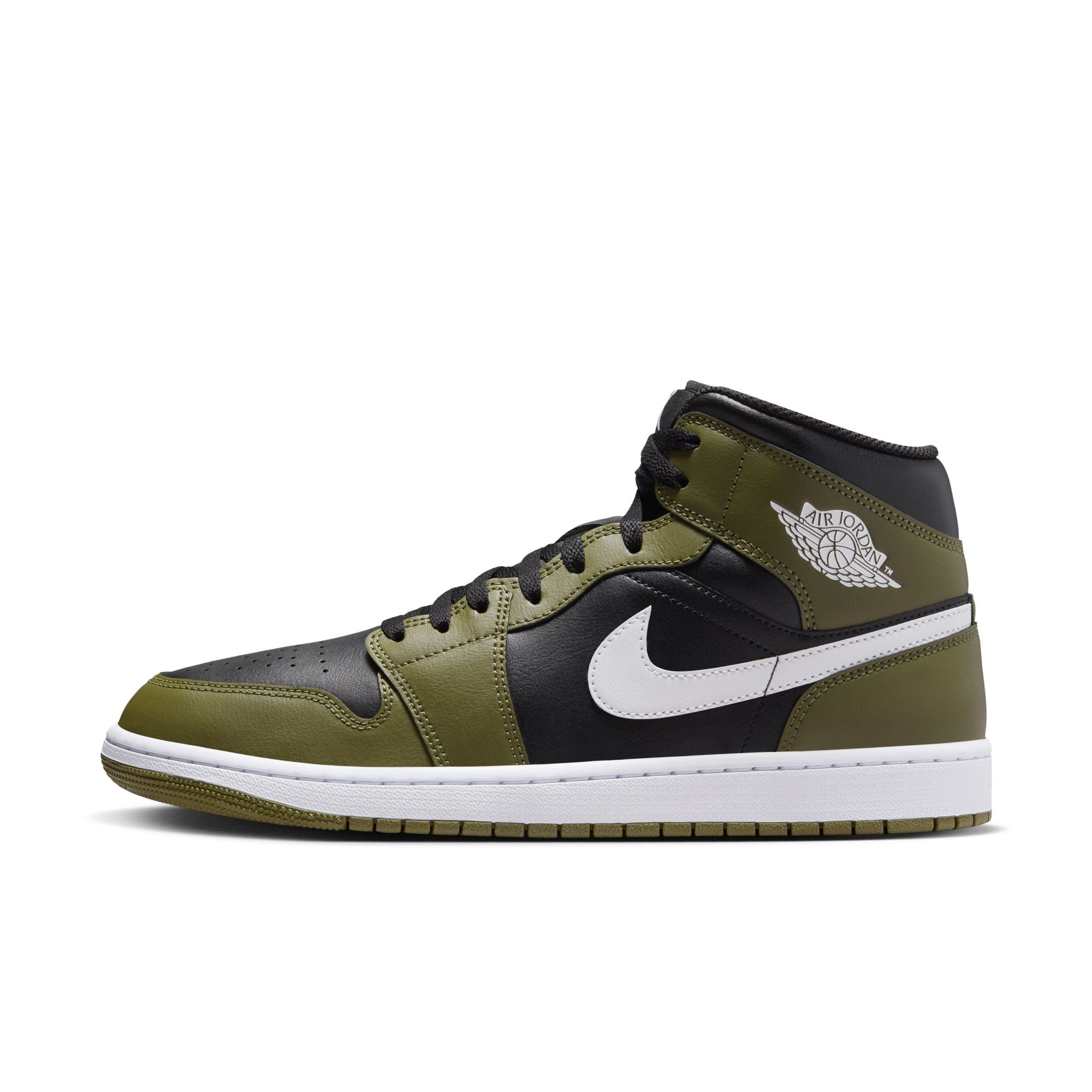 Air Jordan 1 Mid 'Black/Medium Olive'