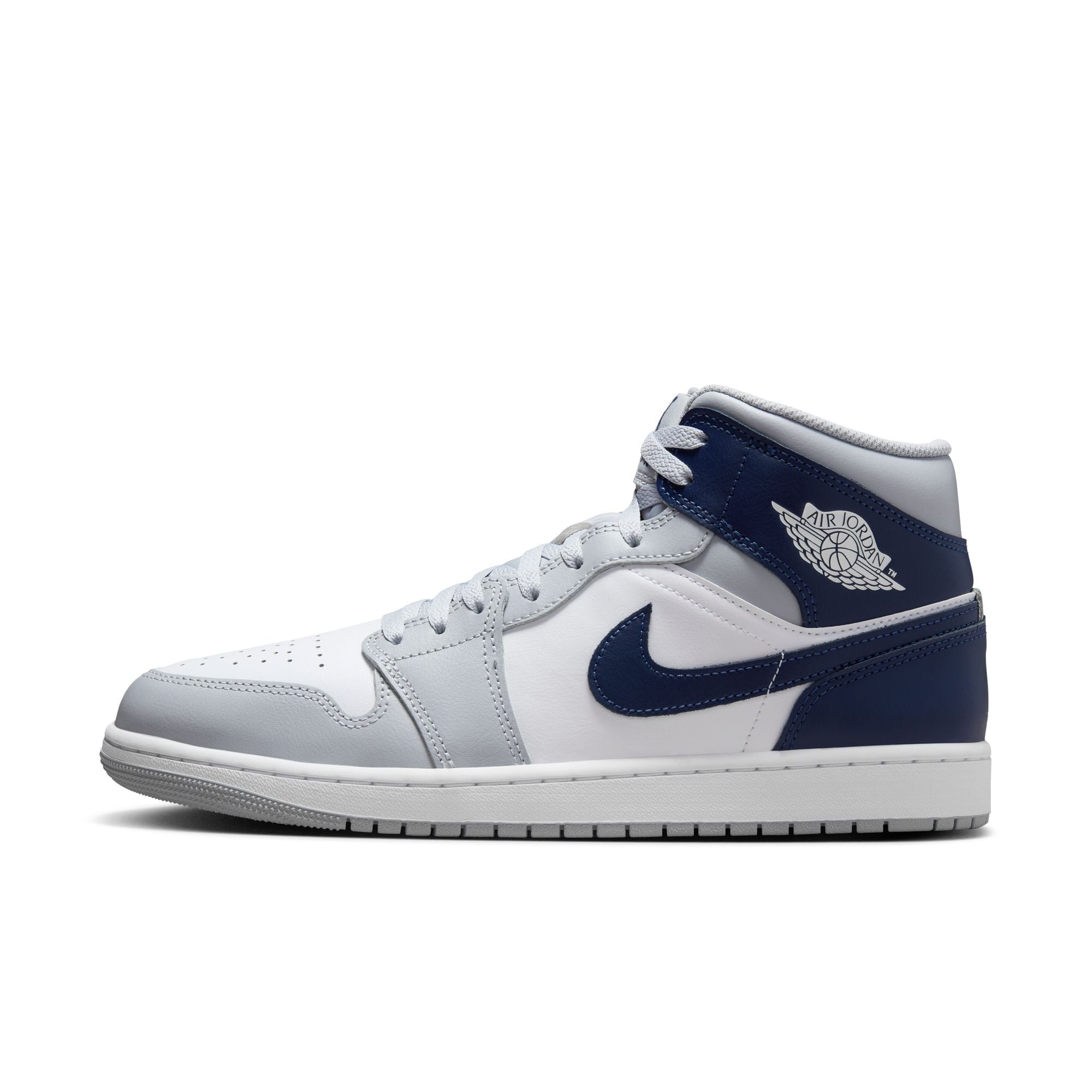 Air Jordan 1 Mid 'White/Midnight Navy/Wolf Grey'