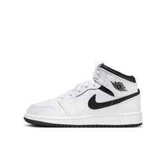 Air Jordan 1 Mid (GS) 'White/Black' | SNEAKERBOX