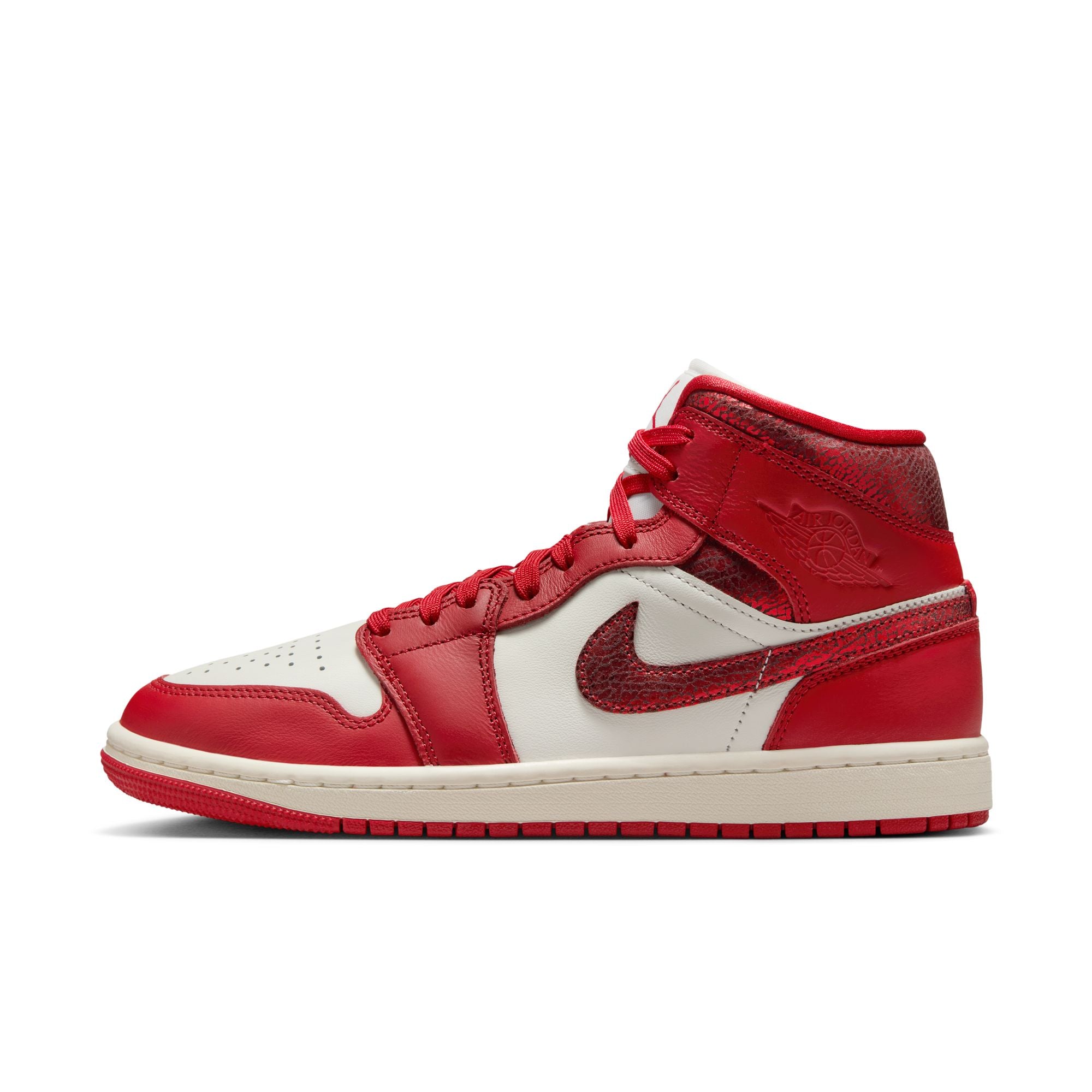 Air Jordan 1 Mid SE 'Red Cracked Leather'
