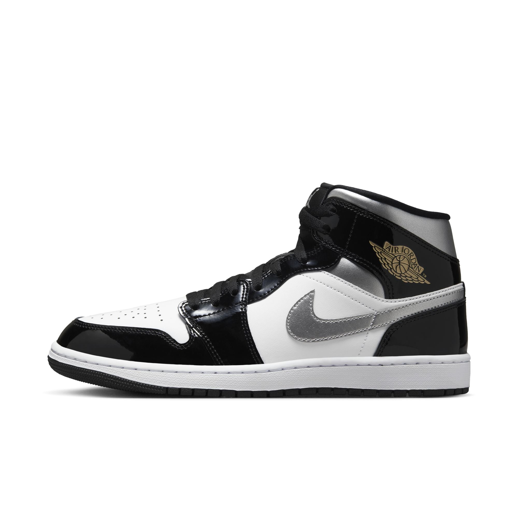 Air Jordan 1 Mid SE 'Patent Black/Metallic Silver'