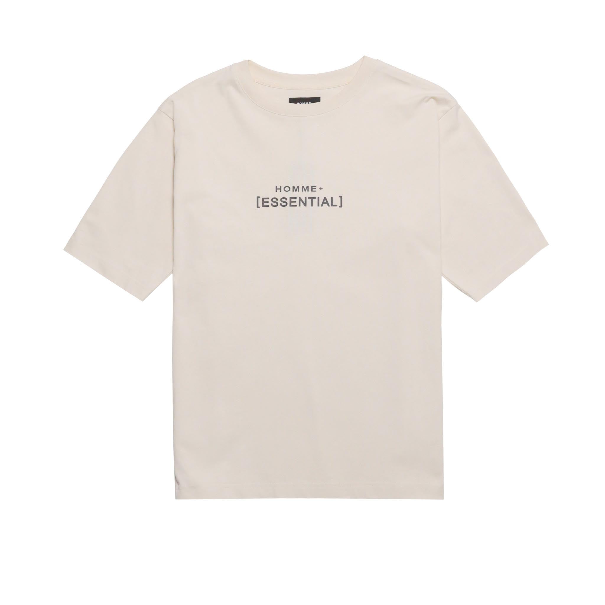 HOMME+ Acid Wash Essential Tee Off White
