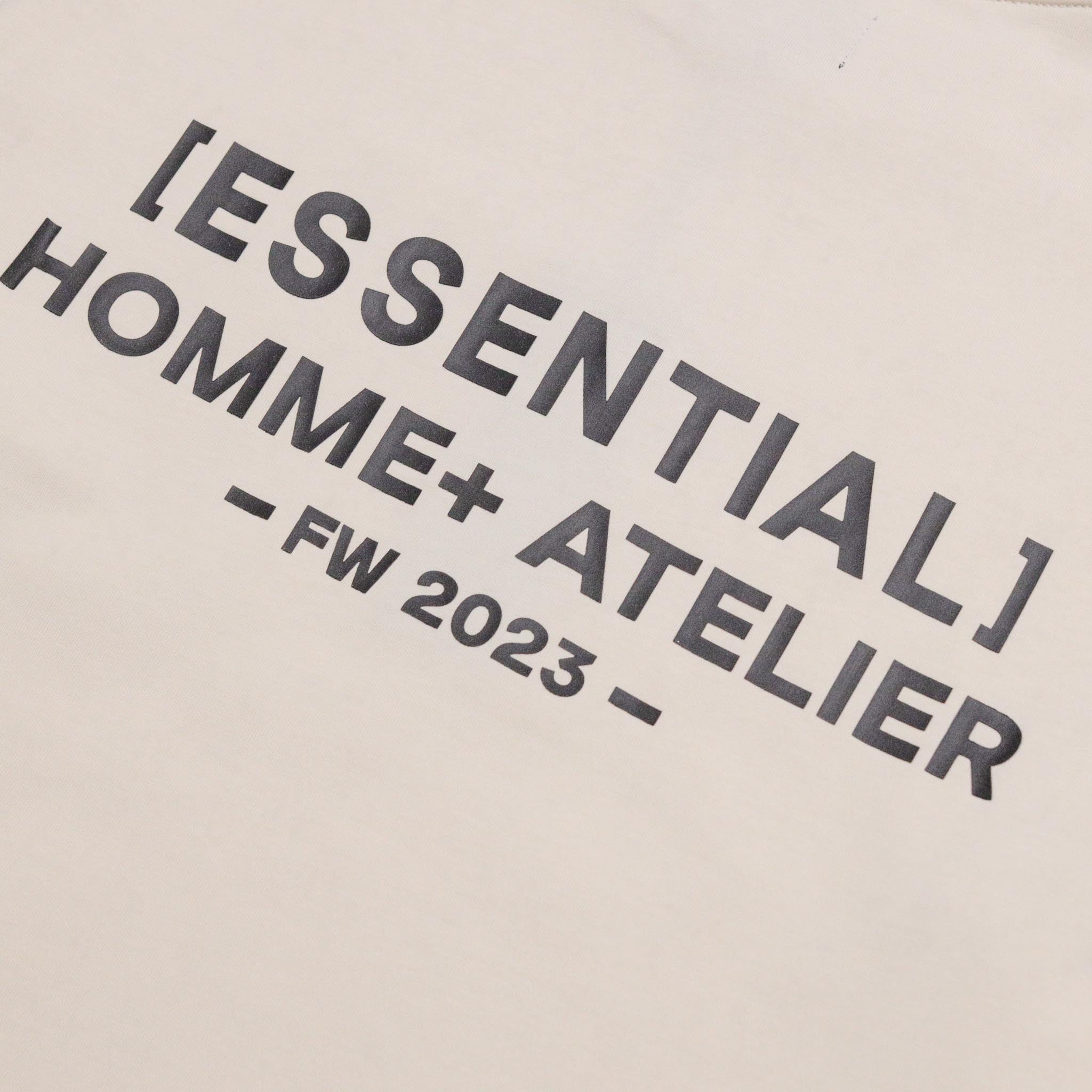 HOMME+ Acid Wash Essential Tee Off White