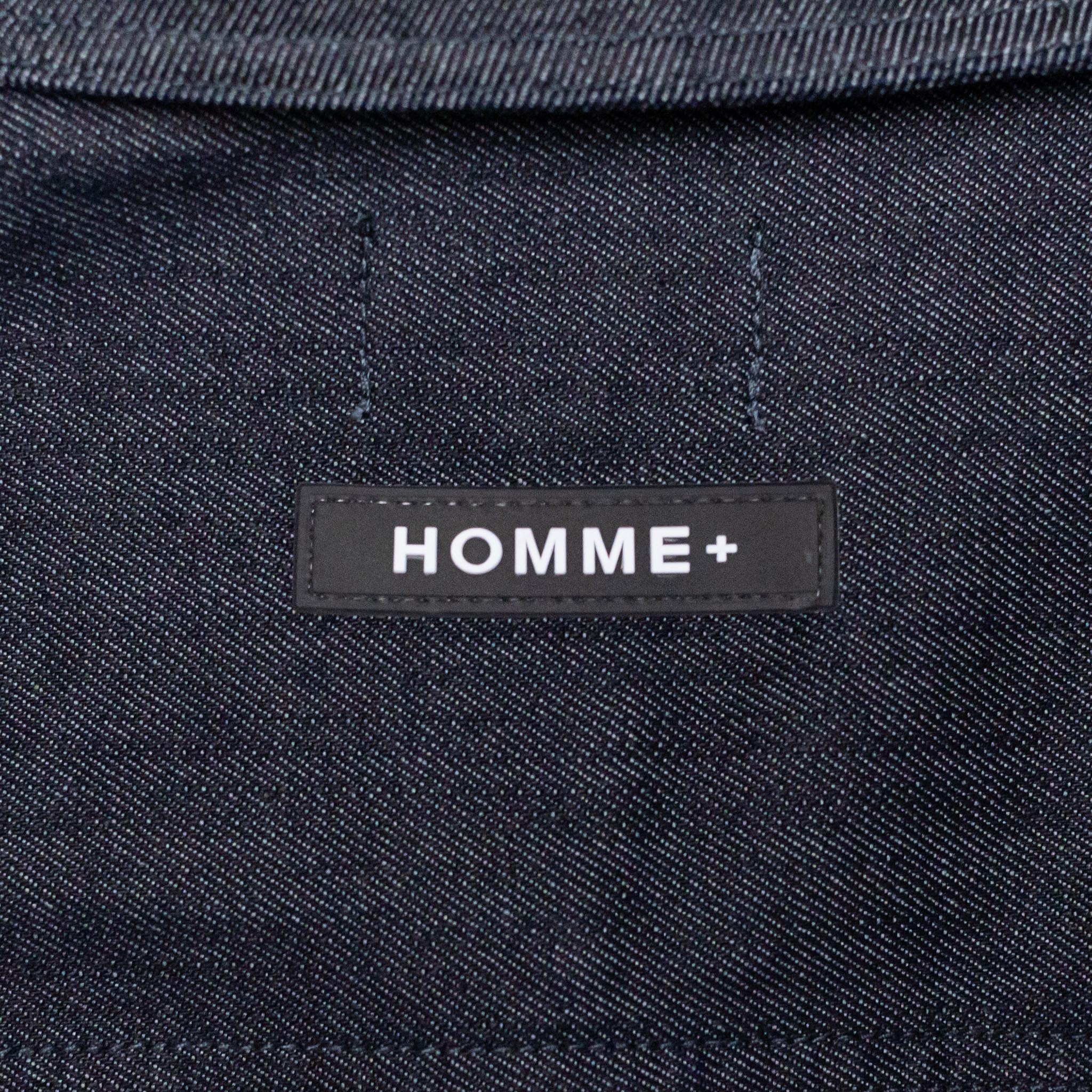 HOMME+ Boxy Raw Edge Denim Jacket Deep Blue