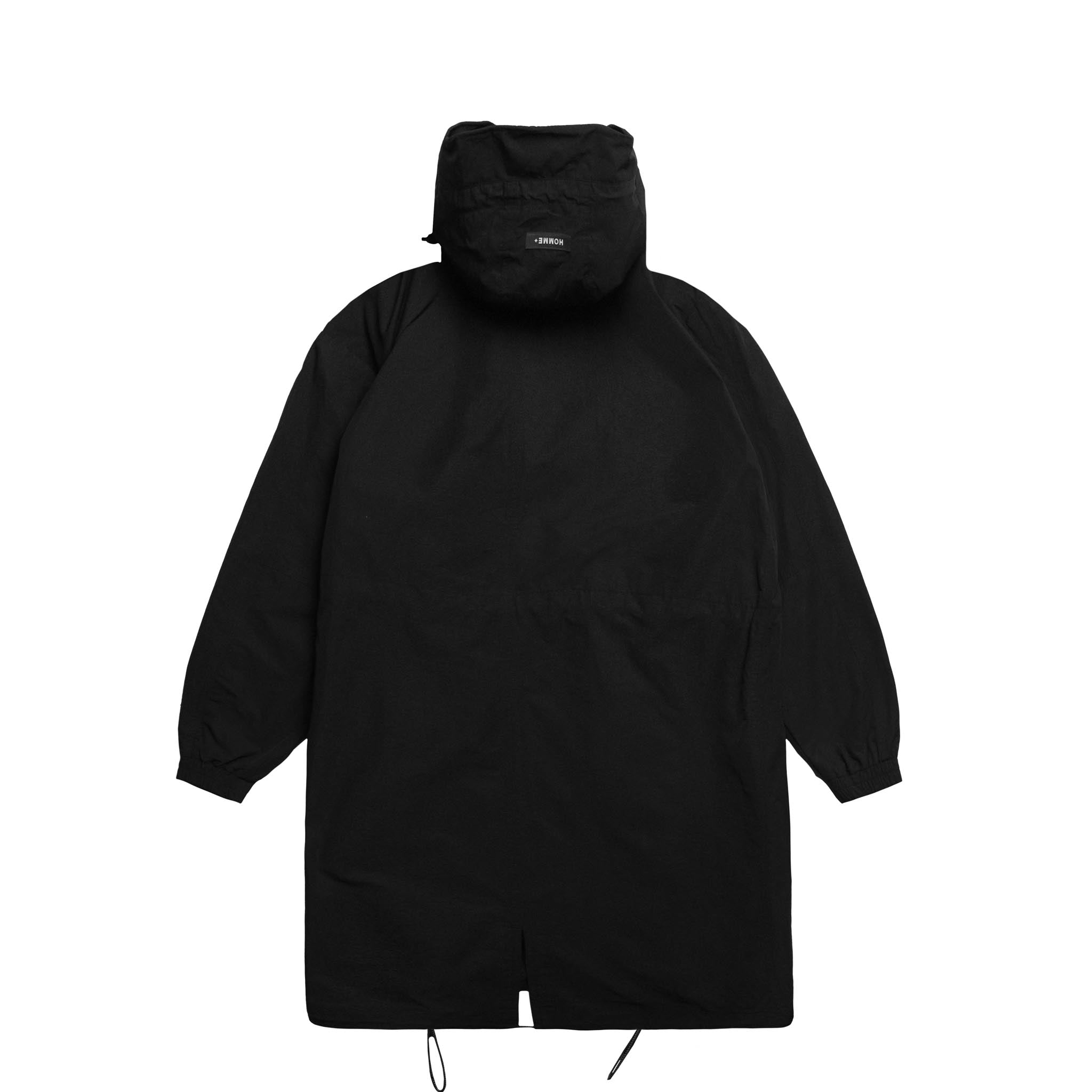 HOMME+ Cargo Pocket Trench Coat Black