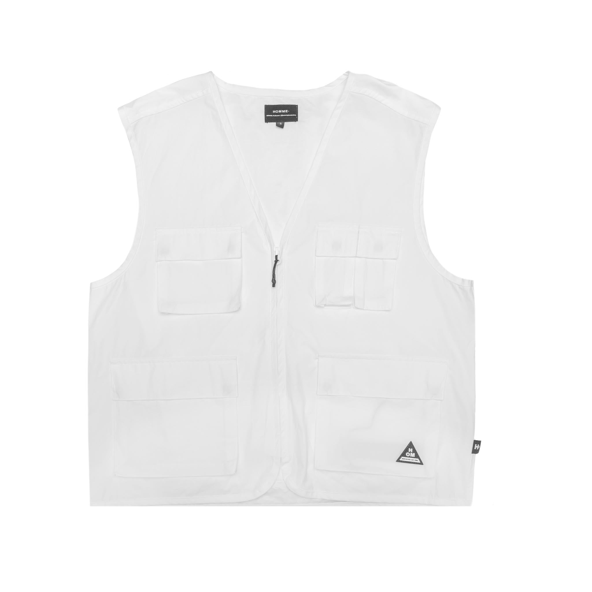 HOMME+  Cargo Vest Off White