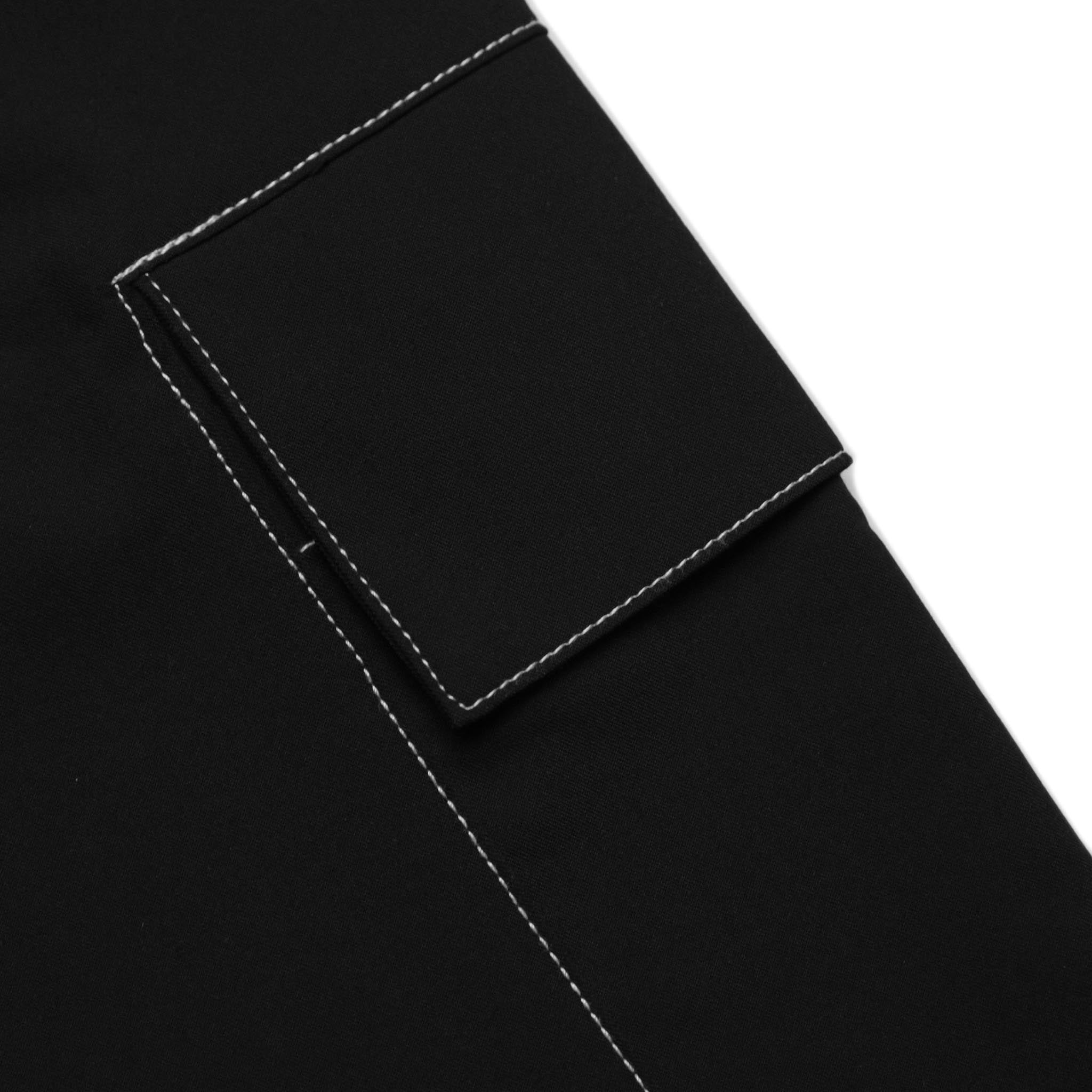 HOMME+ Contrast Stitch Cargo Shorts Black