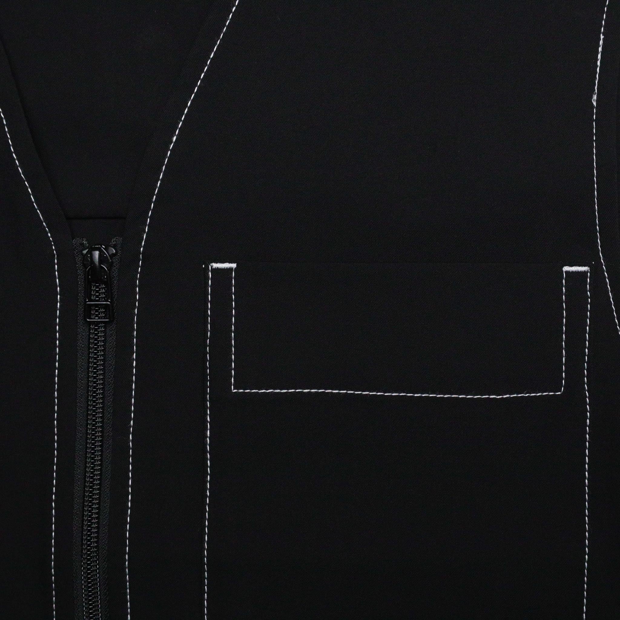 HOMME+ Contrast Stitch Vest Black