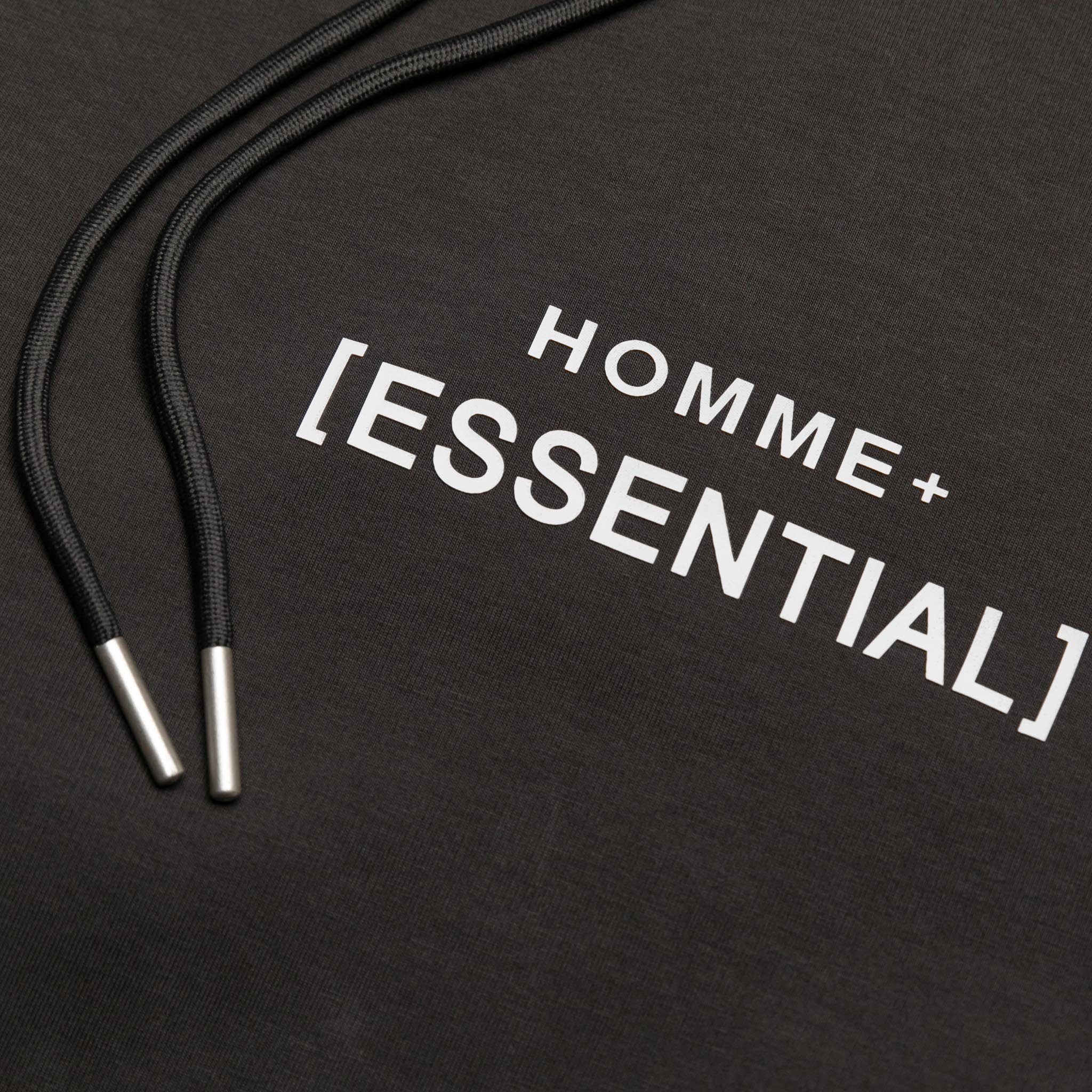HOMME+ Essentials Hoodie Charcoal