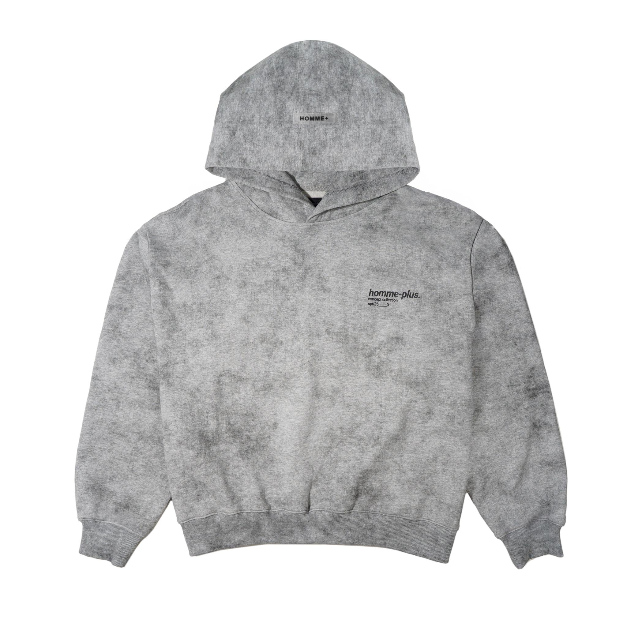 HOMME+ Stonewashed Hoodie Smoke