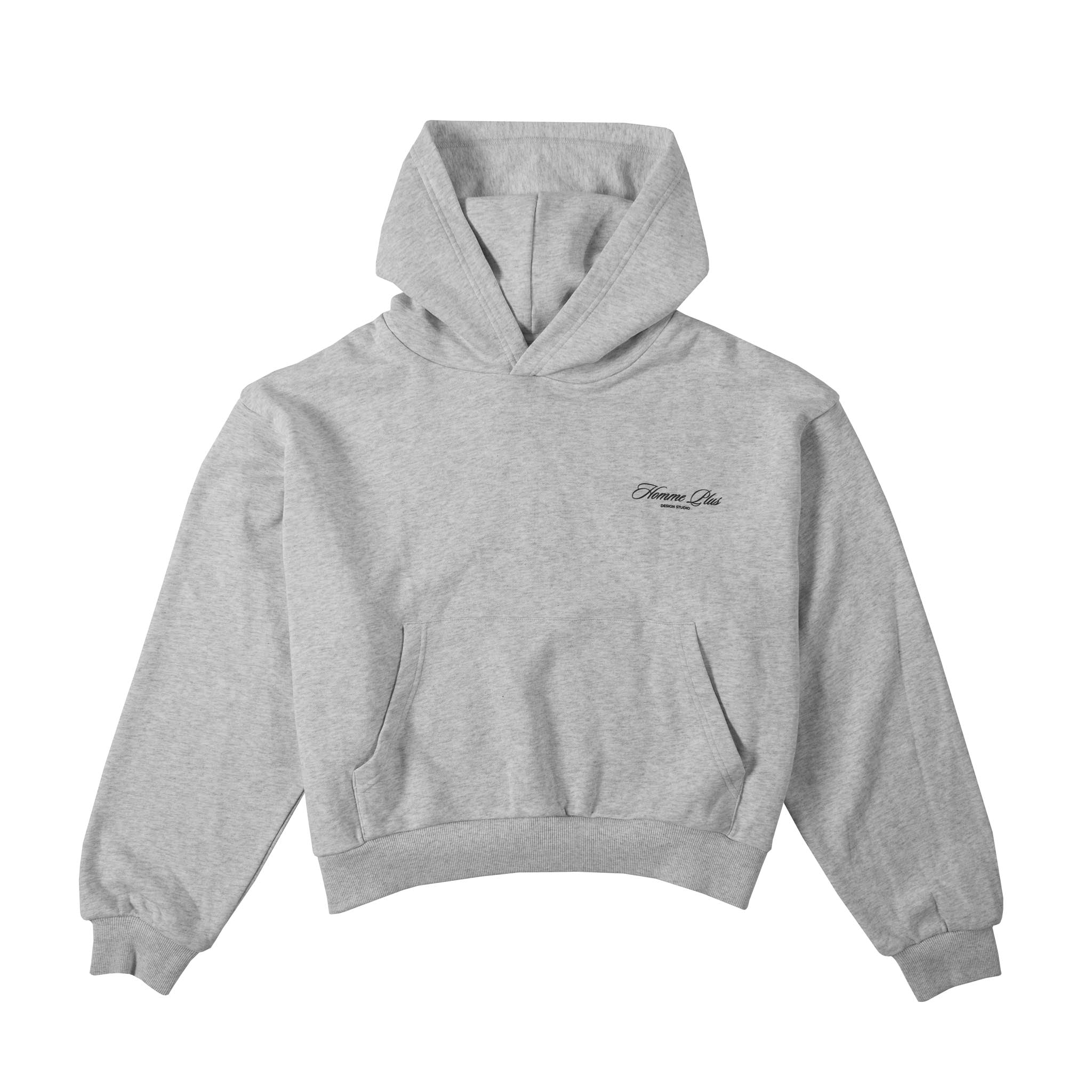 HOMME+ Script Hoodie Heather Grey