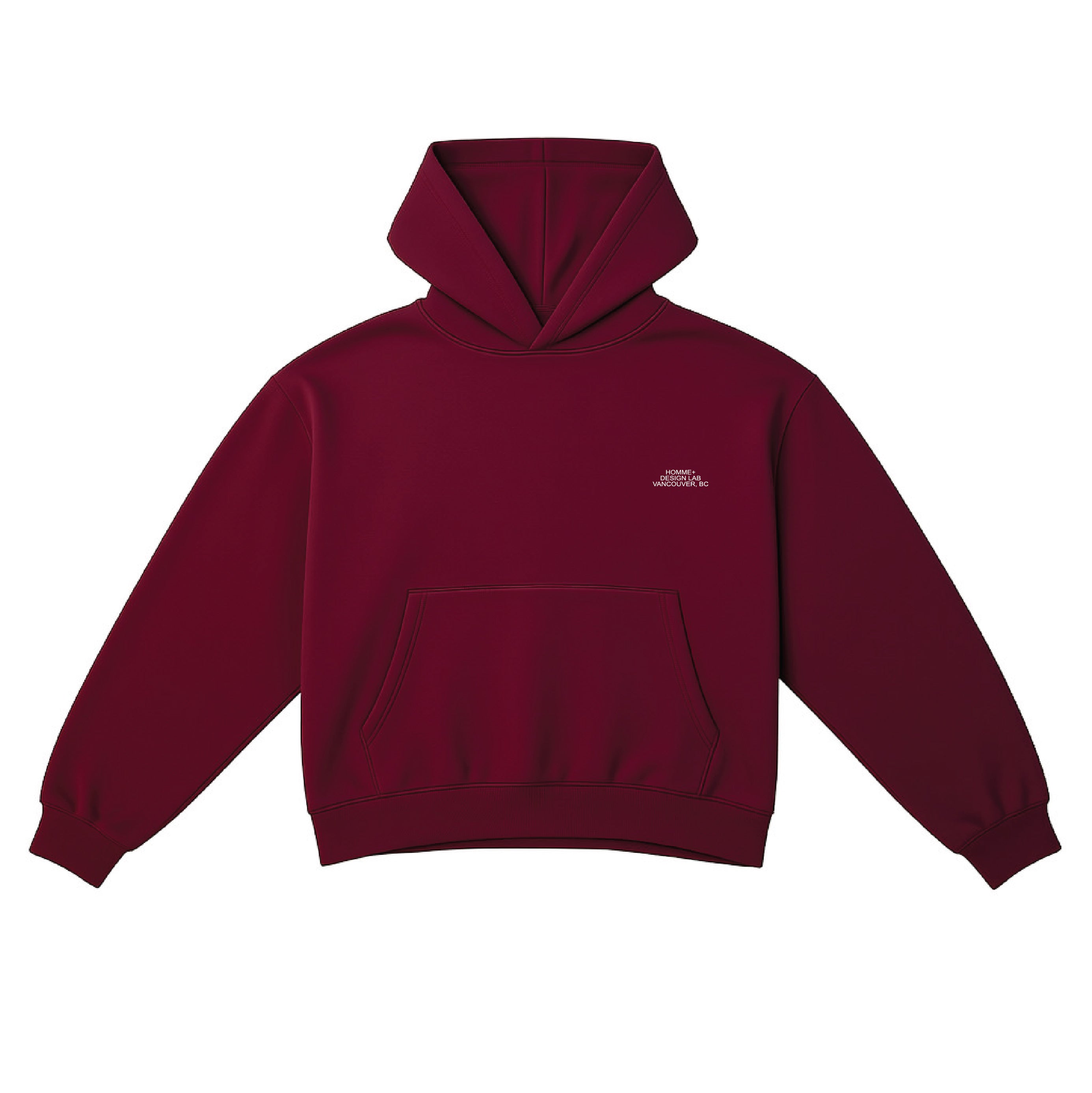 HOMME+ Bird Hoodie Wine
