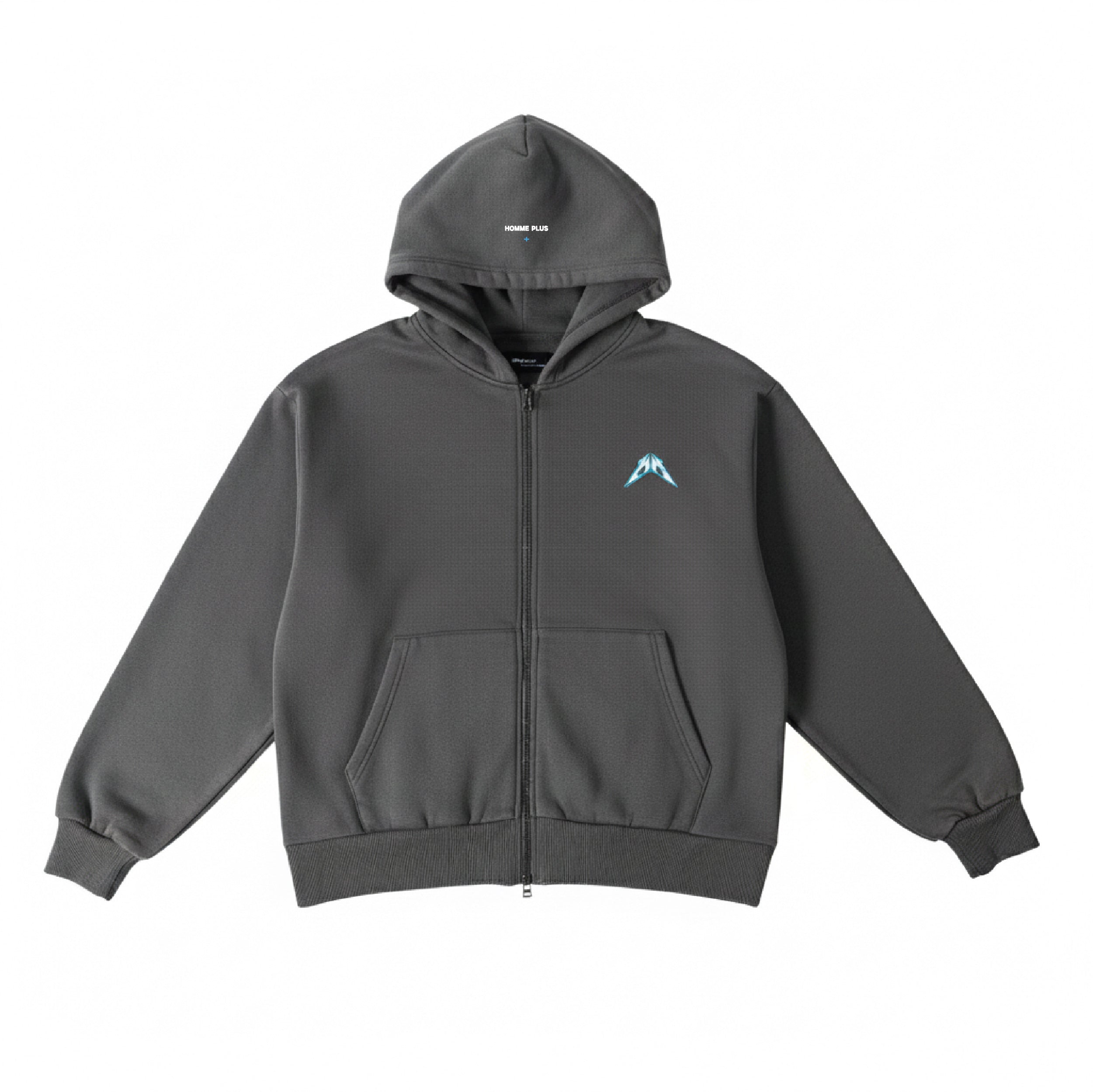 HOMME+ Metal Band Hoodie Washed Charcoal