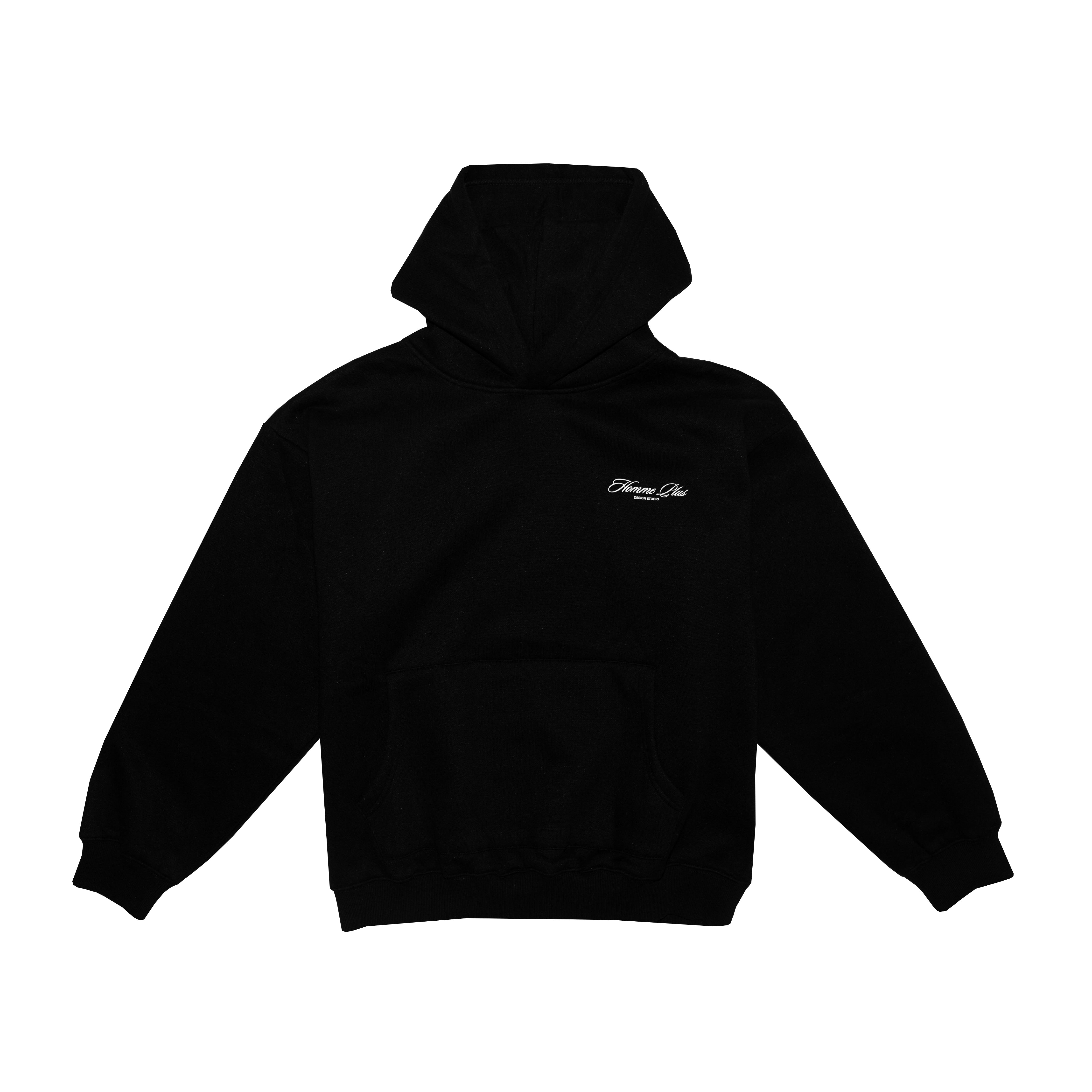 HOMME+ Script Hoodie V2 Black