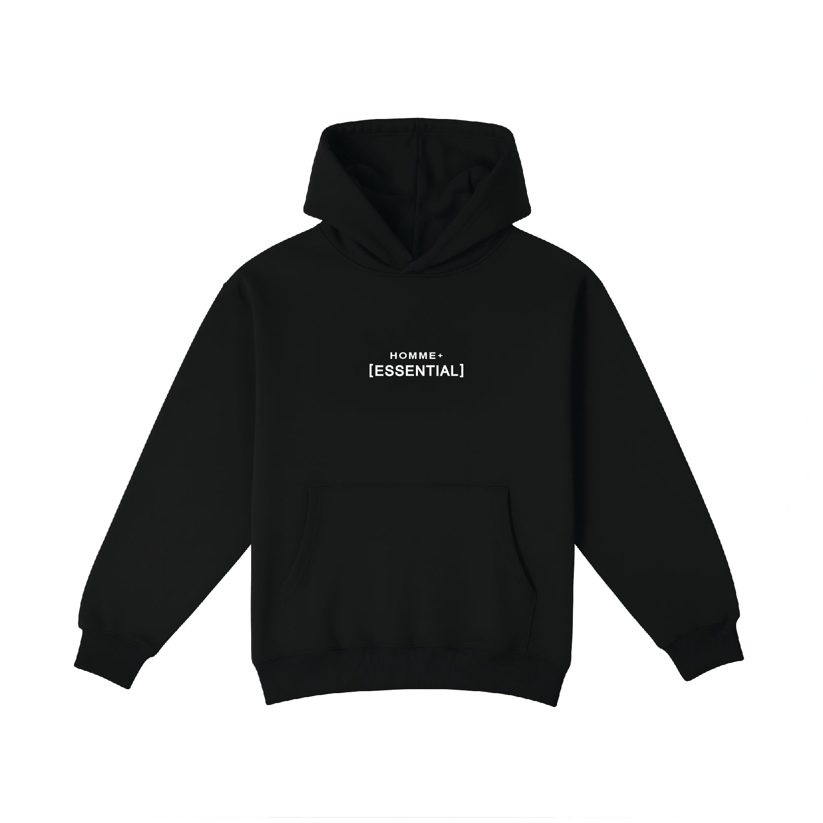 HOMME+ Lightweight Essential Hoodie Black