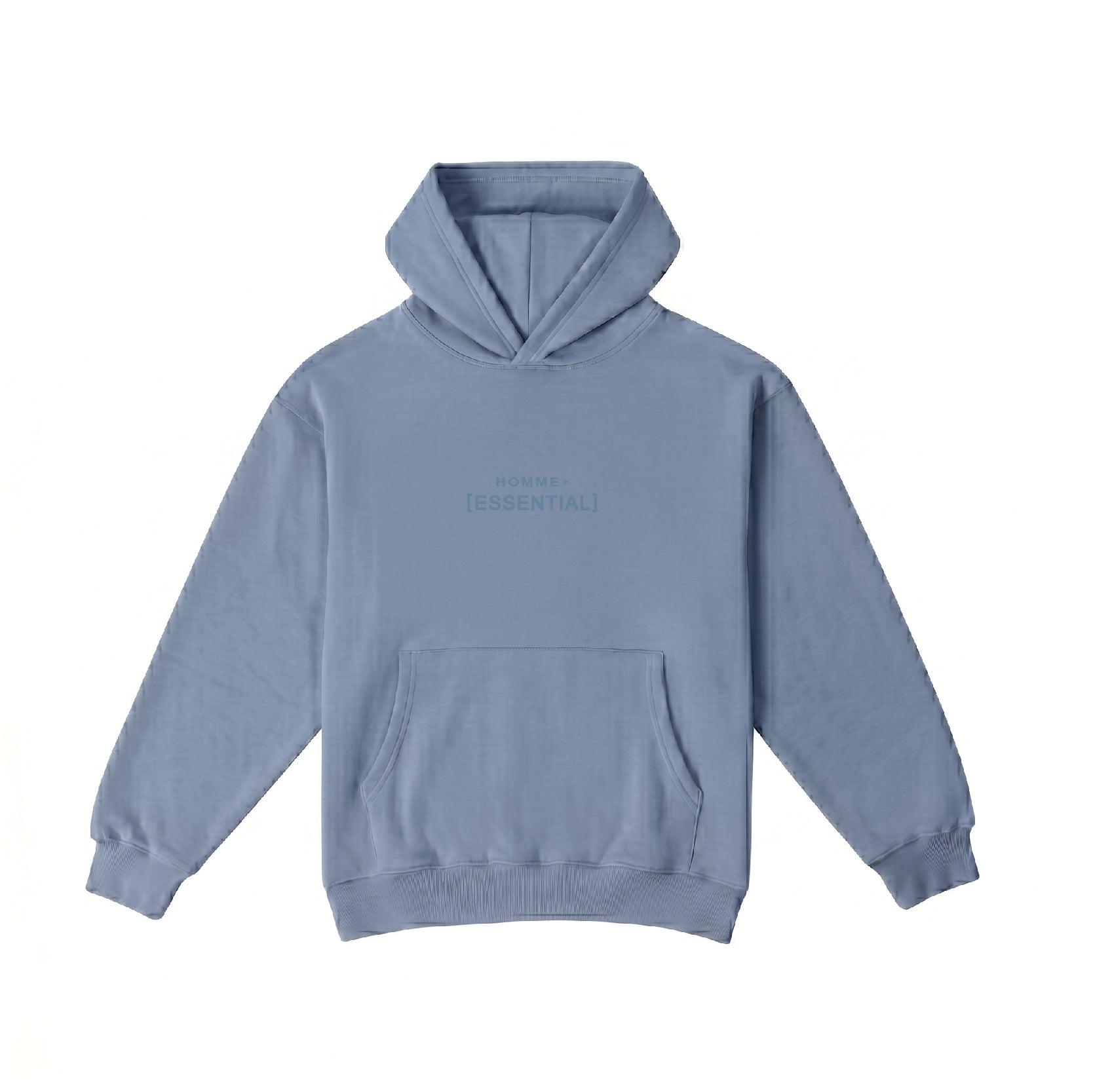 HOMME+ Lightweight Essential Hoodie Dusty Blue