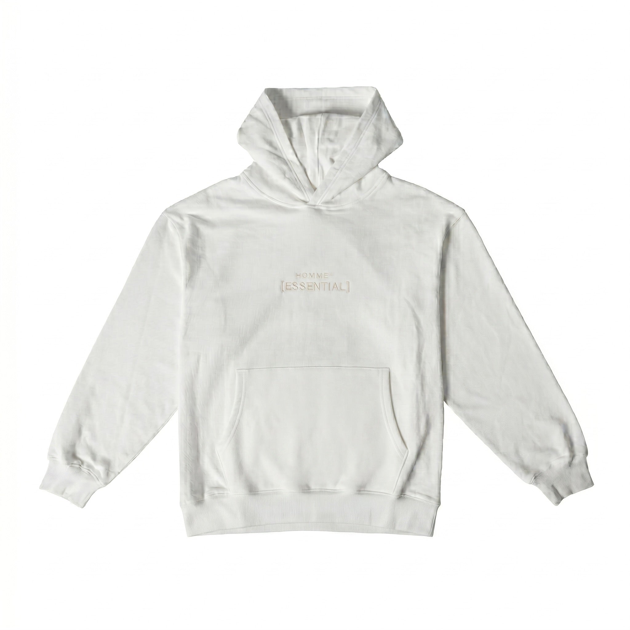 HOMME+ Lightweight Essential Hoodie Off White