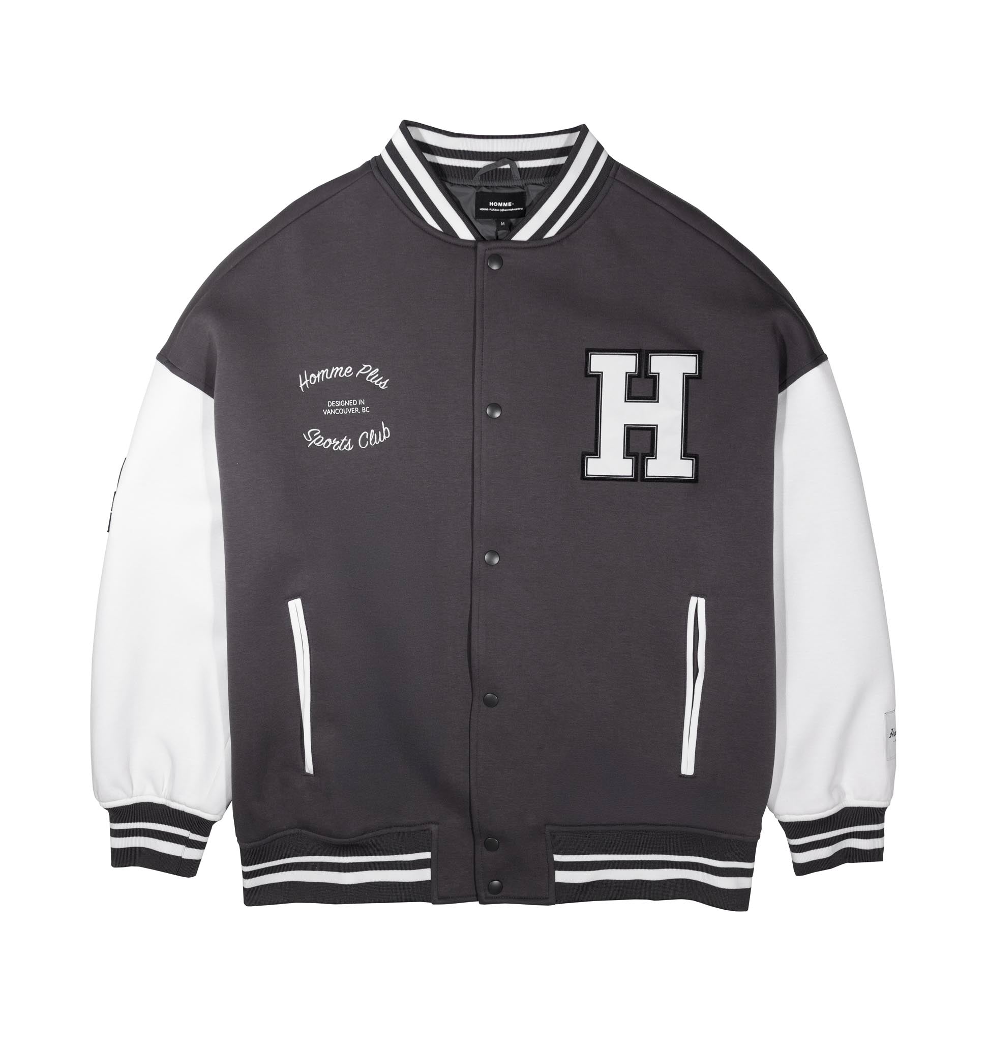HOMME+ Varsity Jacket Ash