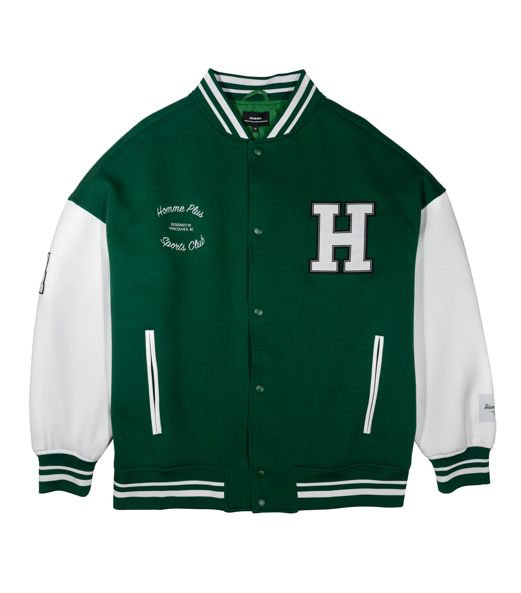 HOMME+ Varsity Jacket Pine Green