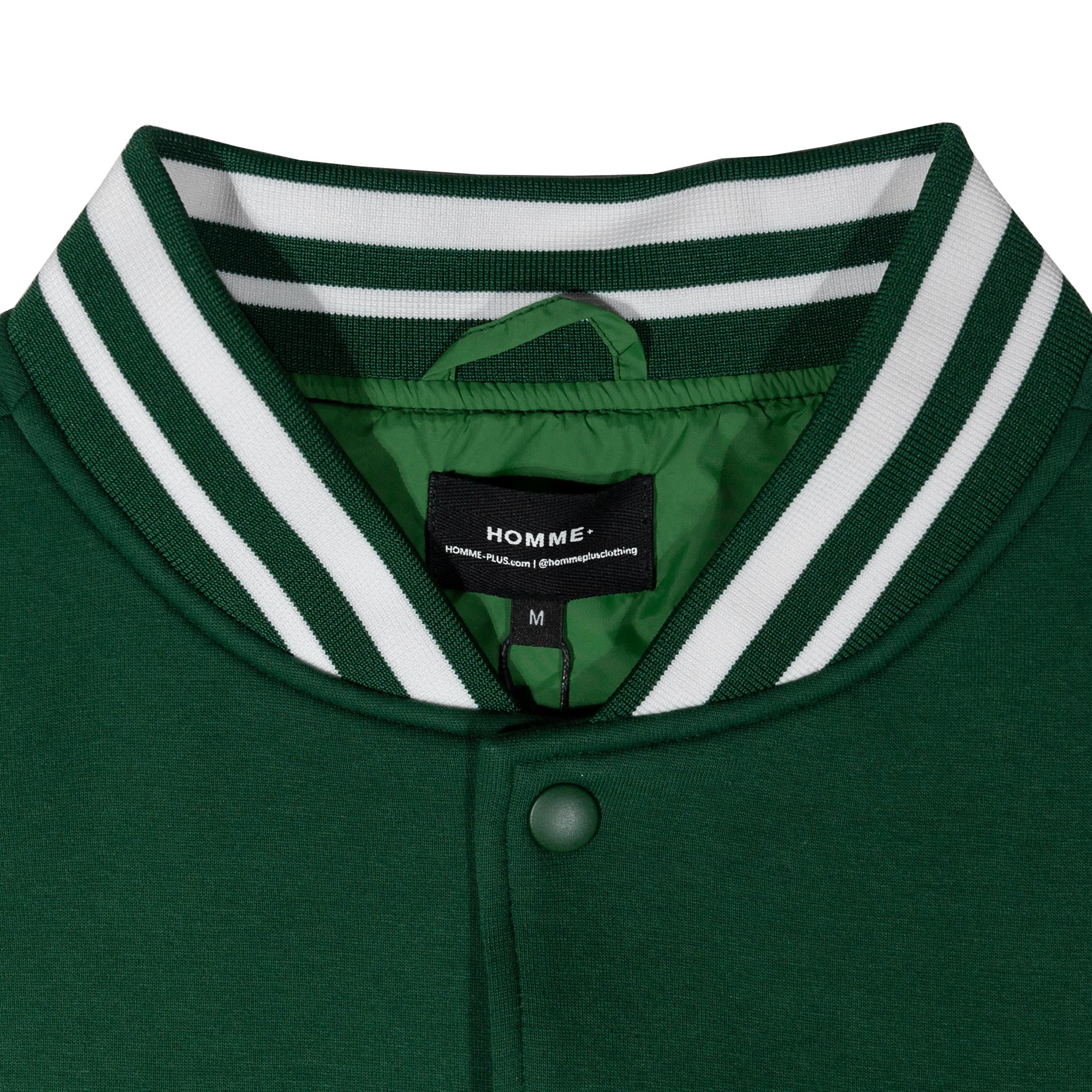 HOMME+ Varsity Jacket Pine Green - Main Image