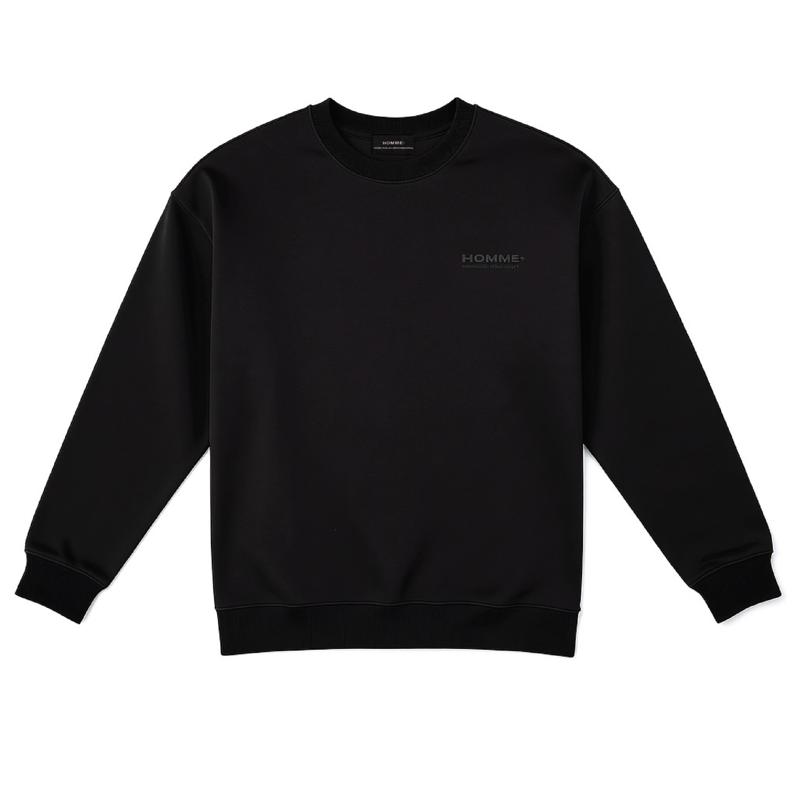 HOMME+ Fall Essential Crewneck Black/Black