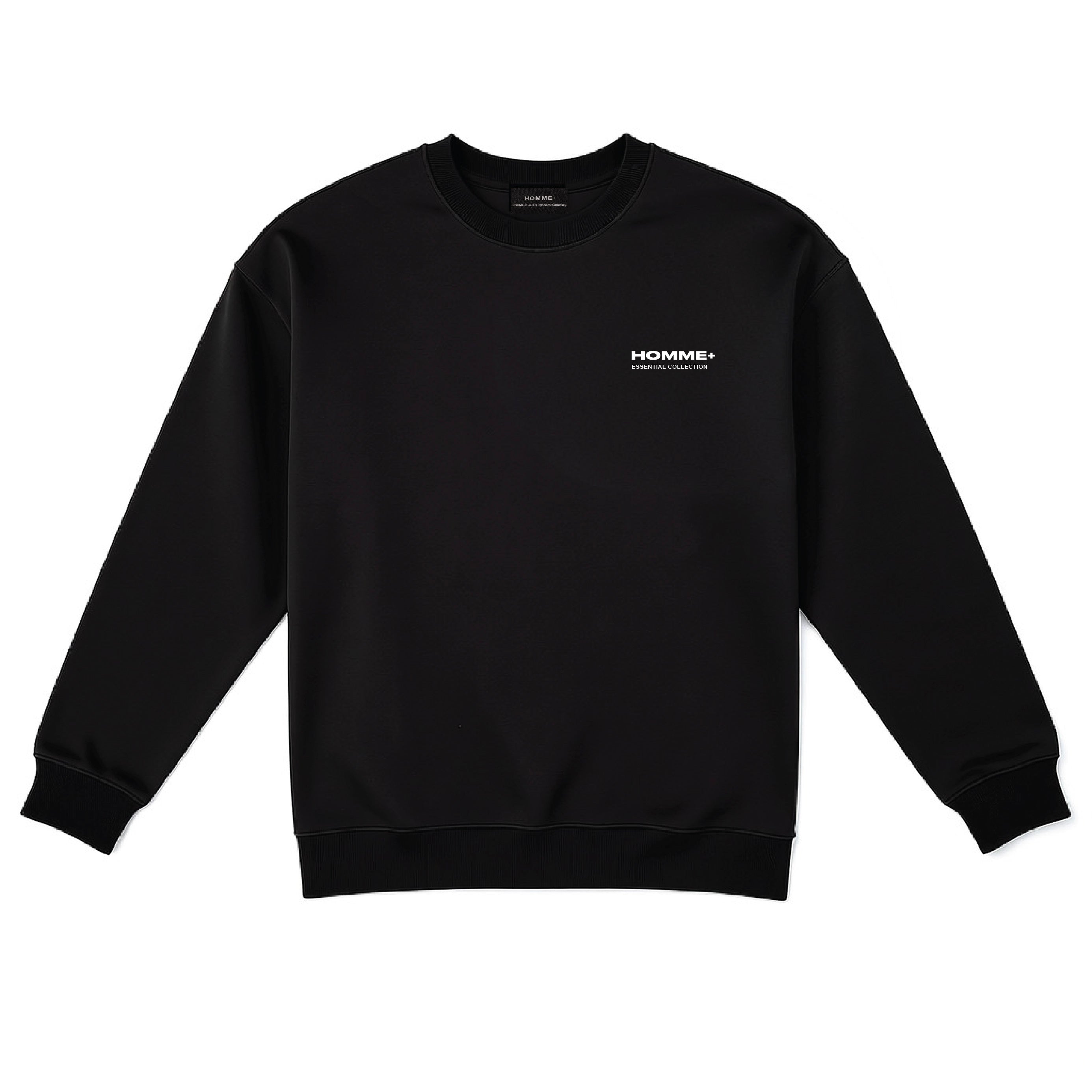 HOMME+ Fall Essential Crewneck Black/White