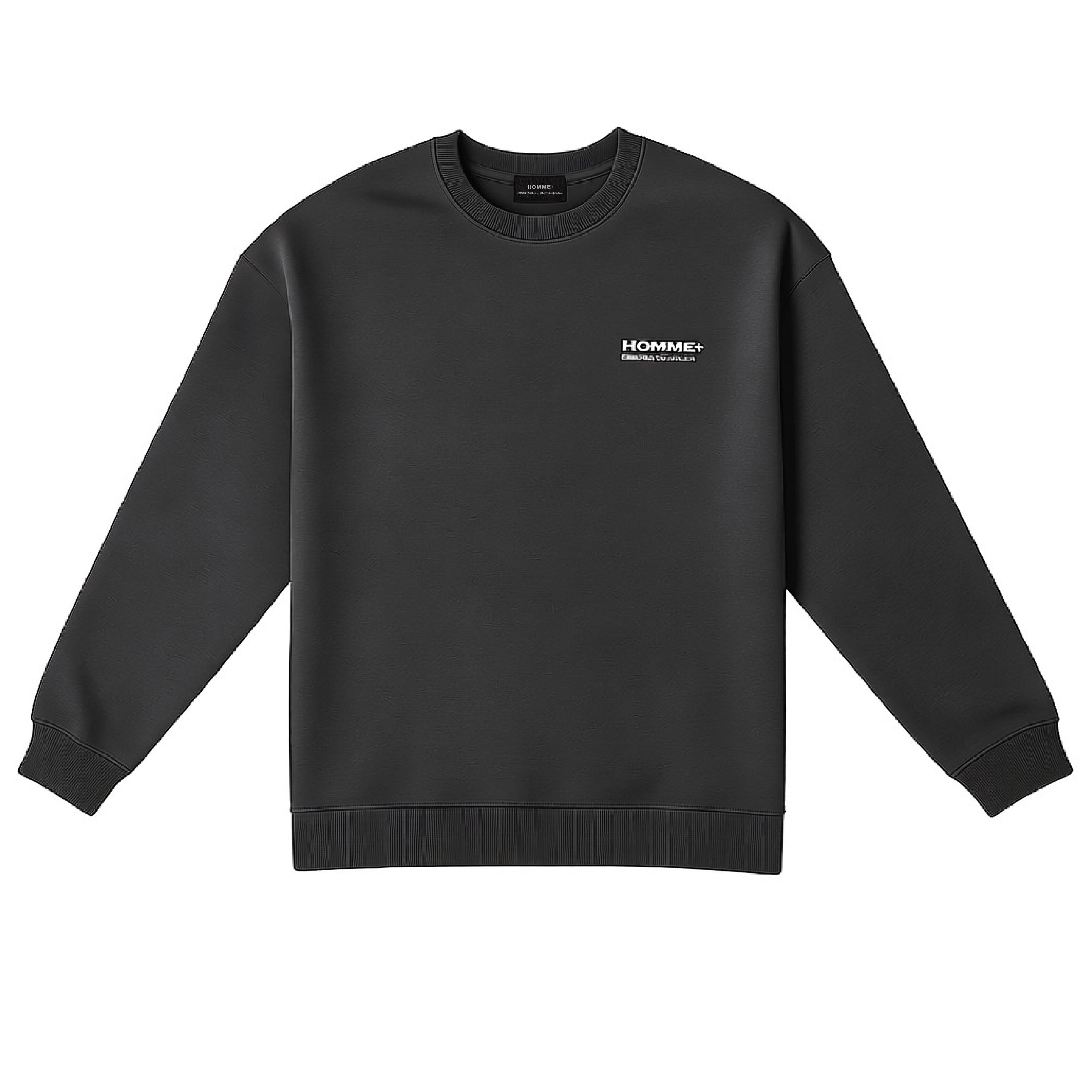 HOMME+ Fall Essential Crewneck Charcoal