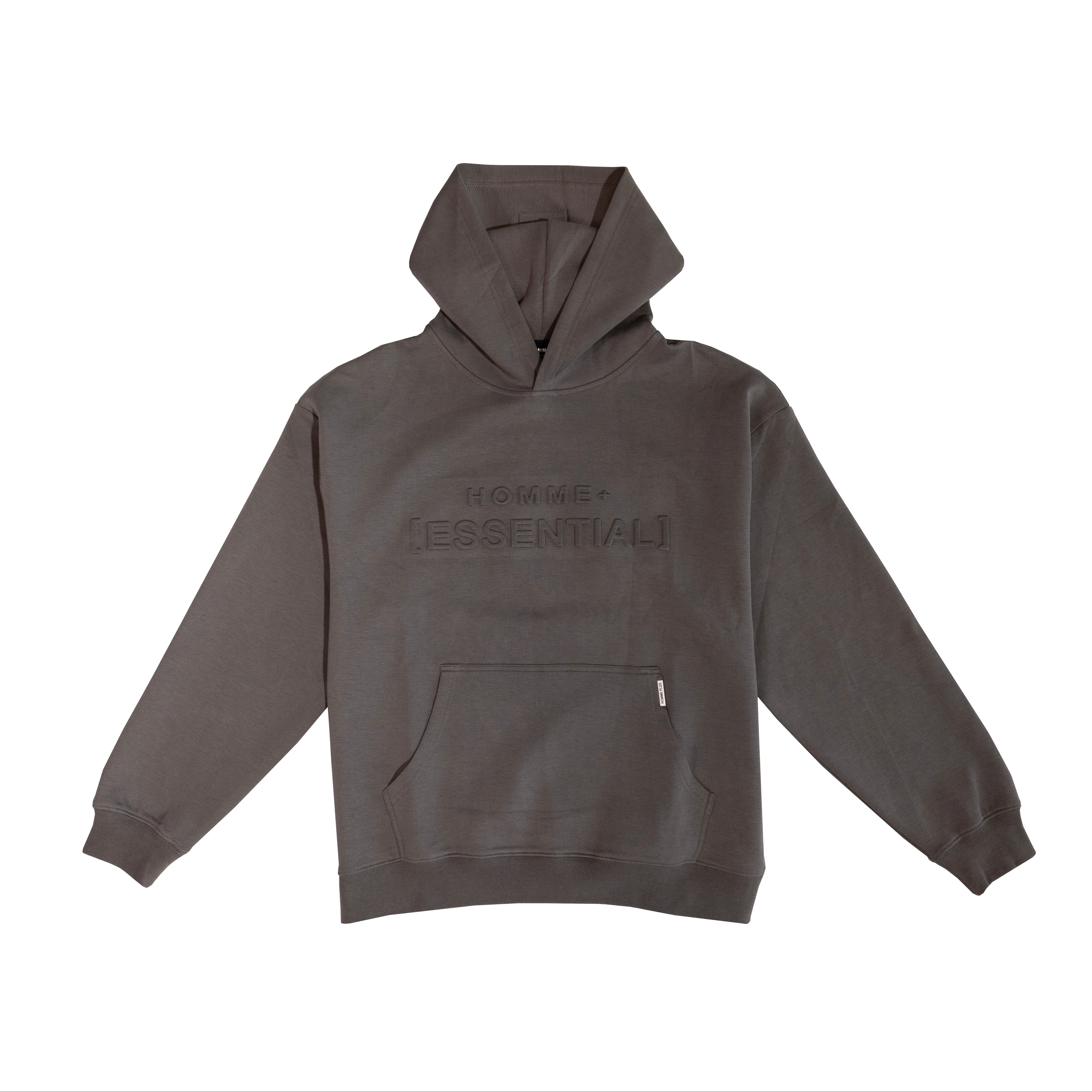 HOMME+ Raised Print Essential Hoodie Cliff