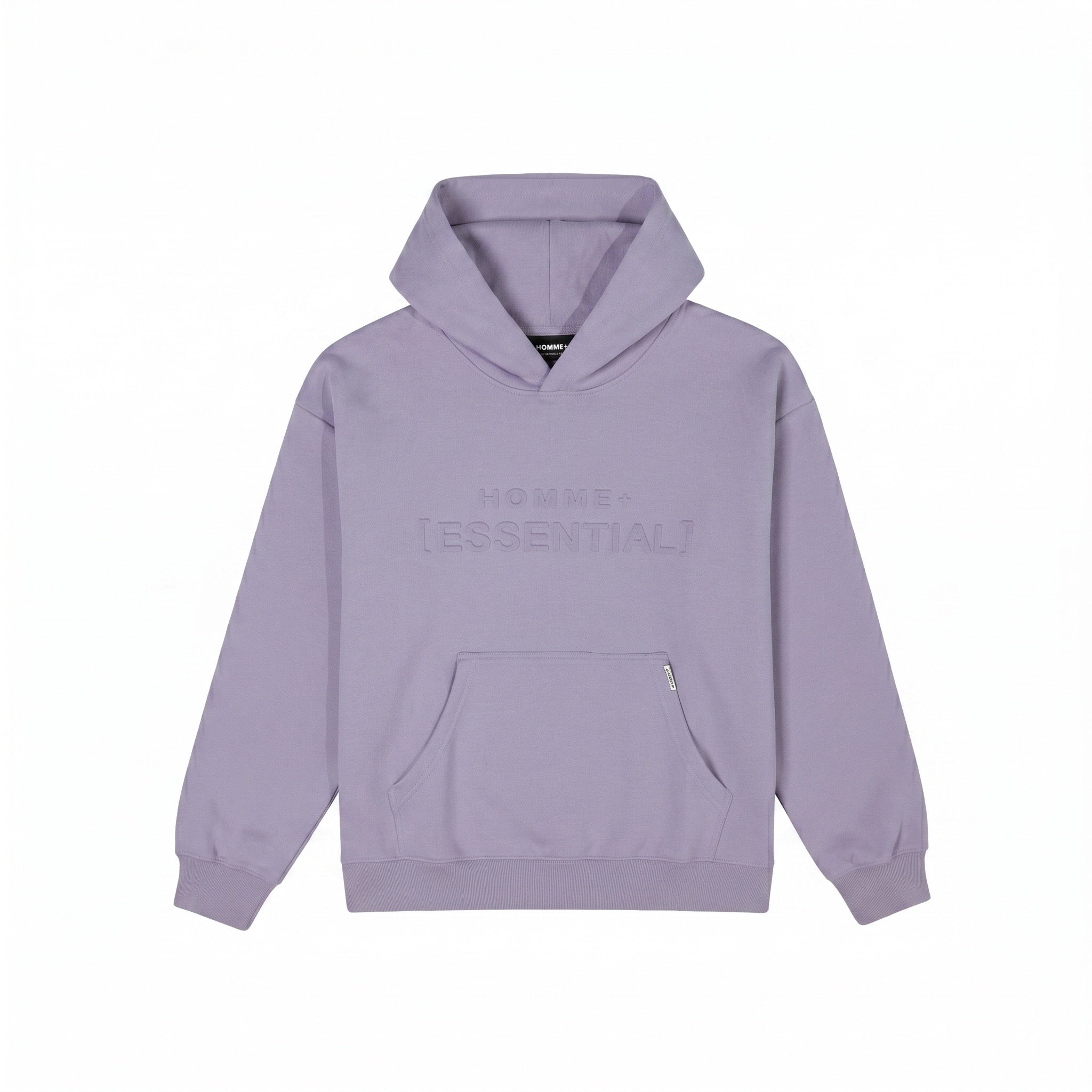 HOMME+ Raised Print Essential Hoodie Lilac