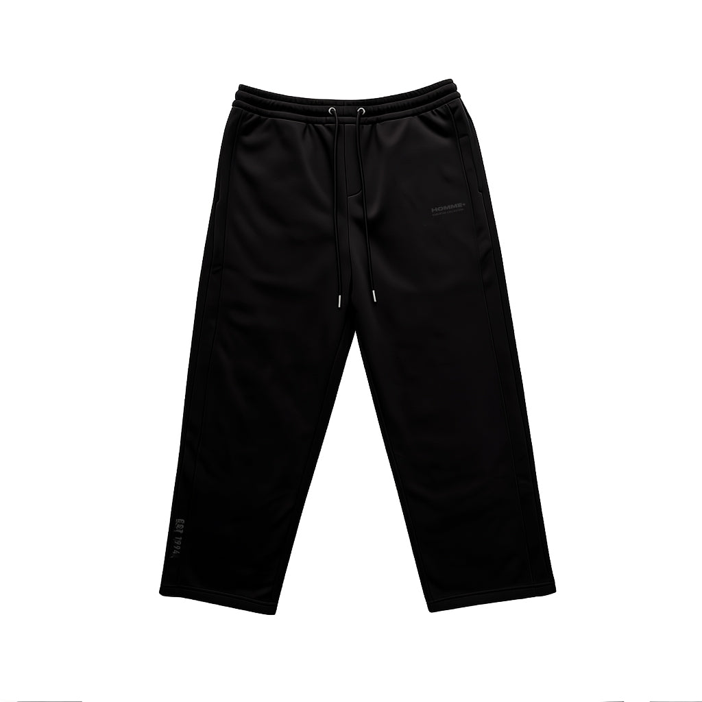 HOMME+ Fall Essential Wide Leg Sweatpants Black/Black