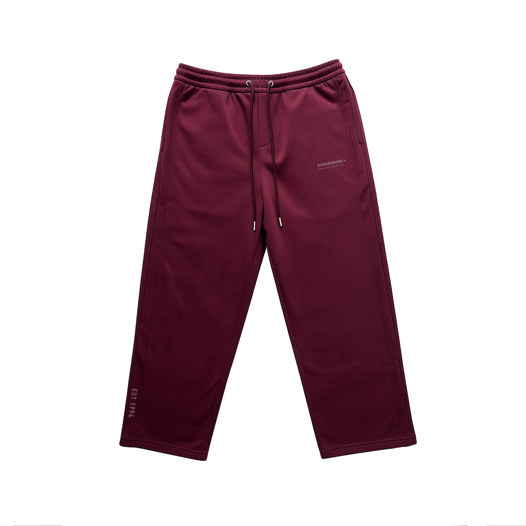 HOMME+ Fall Essential Wide Leg Sweatpants Wine